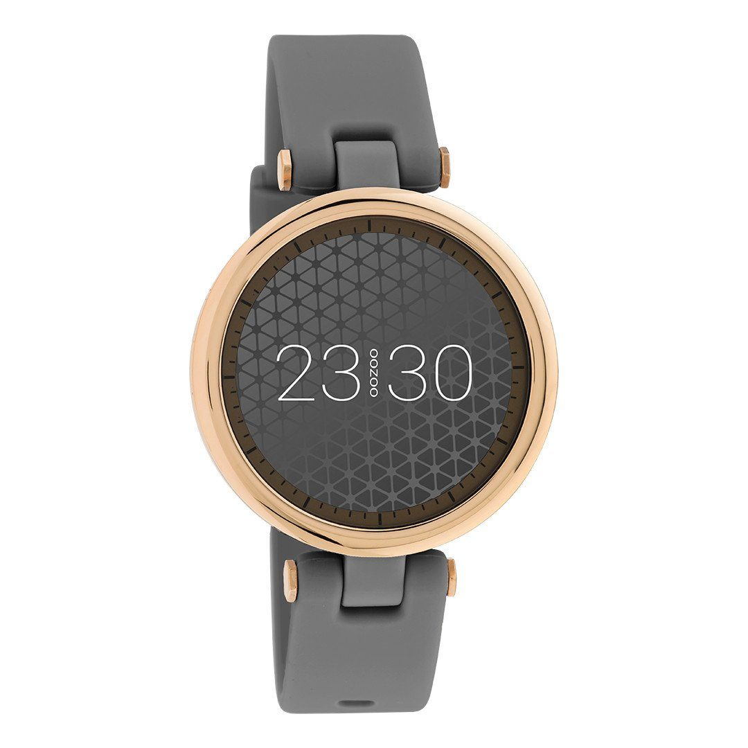 OOZOO Quarzuhr Smartwatch Q00404 Rose Armbanduhr 39 mm Grau Silikonband