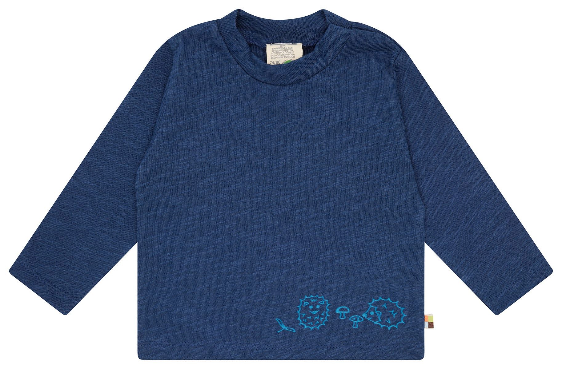 Langarmshirt aus Slub Jersey mit seitlichem Druck