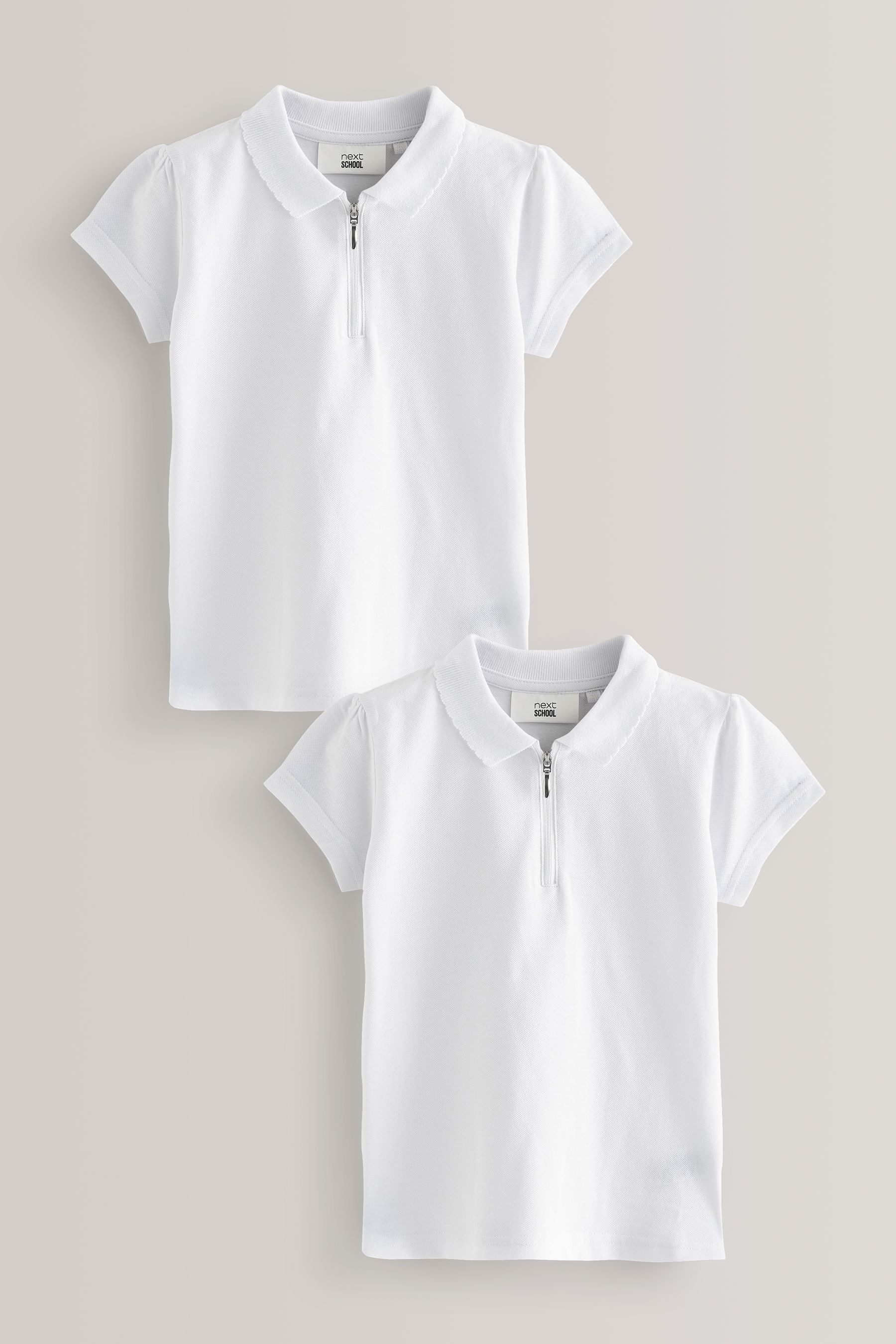 Next Langarm-Poloshirt Polohemden mit Reißverschluss, 2er-Pack (2-tlg)