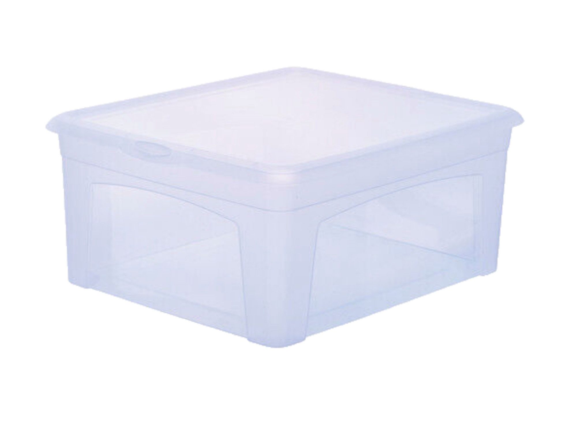 Aufbewahrungsbox Aufbewahrungsbox, 18l mit Deckel, Kunststoff, transparent