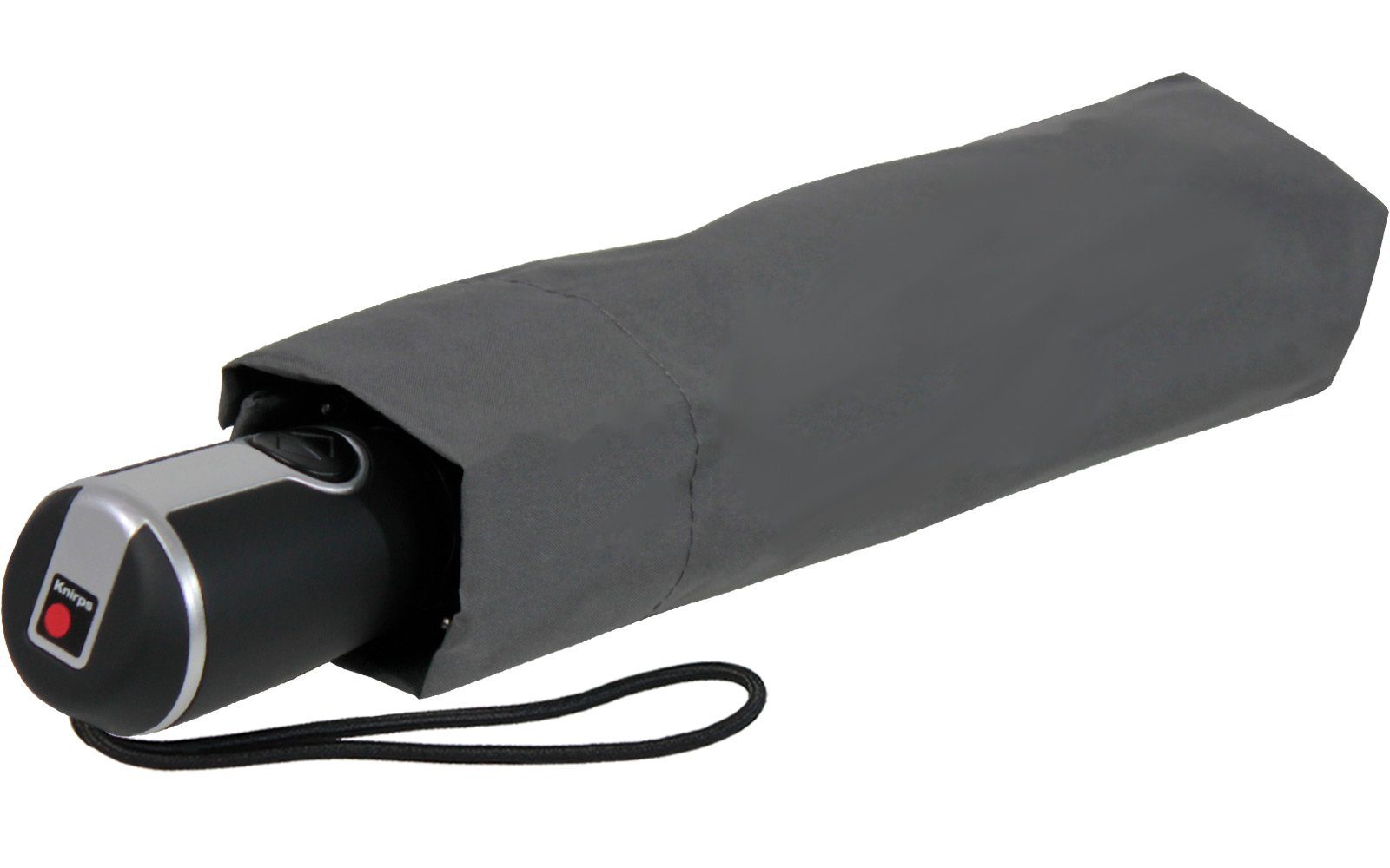 stabile dunkelgrau mit der Begleiter große, Knirps® Large Auf-Zu-Automatik, Duomatic Taschenregenschirm