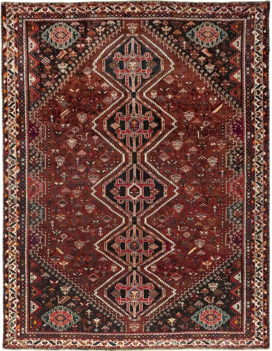 Orientteppich Shiraz 241x316 Handgeknüpfter Orientteppich / Perserteppich, Nain Trading, rechteckig, Höhe: 10 mm