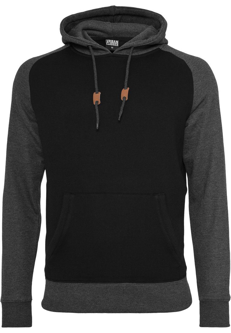 URBAN CLASSICS Sweater Herren Hoody (1-tlg) Contrast TB666 blk/cha Raglan Contrast Raglan