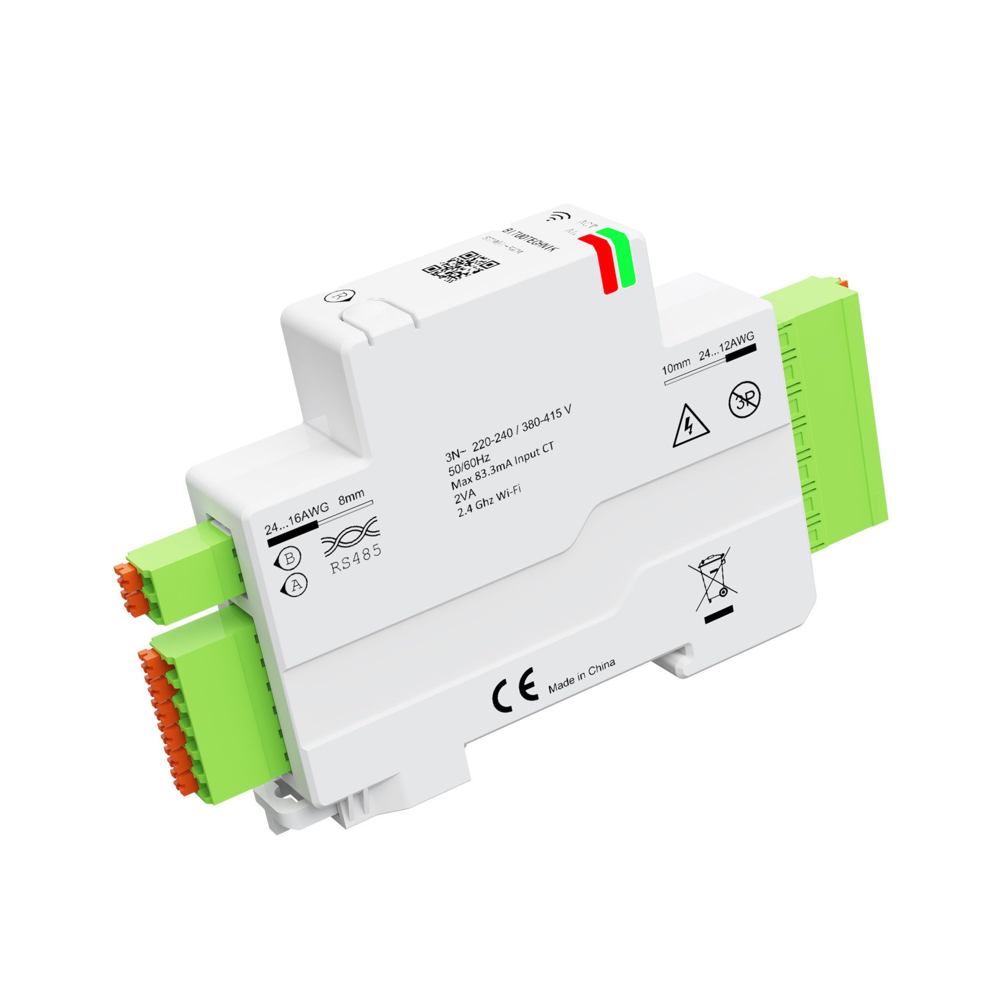 Conow Solaranlage Conow Intelligenter 3-Phasen Stromzähler, WLAN / Zigbee / Modbus, (Set / Komplettset, 1 x Conow Intelligenter Stromzähler, 3 x CT, Montagematerial), Hochpräzise Energieüberwachung, Echtzeit-Daten für Photovoltaik