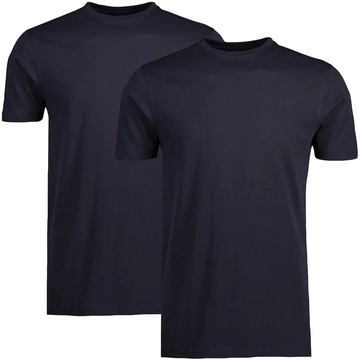2-tlg) klassischer T-Shirt navy in Optik LERROS (Packung,