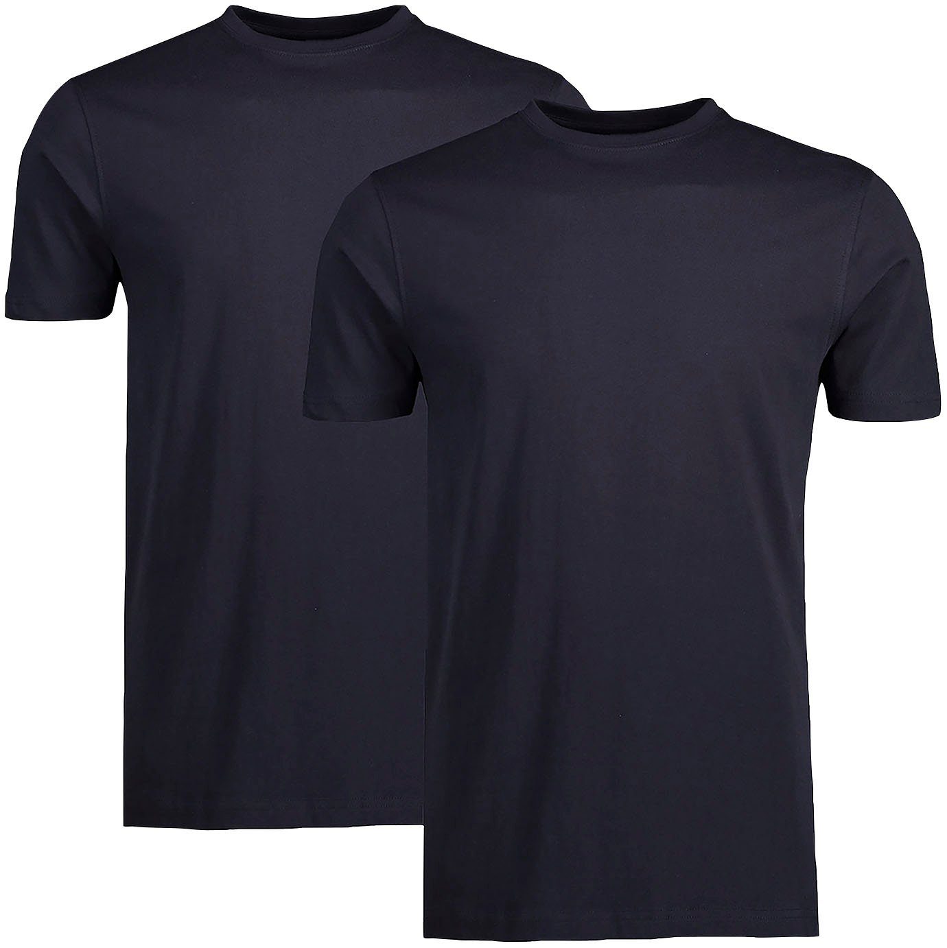 T-Shirt in (Packung, LERROS navy klassischer Optik 2-tlg)