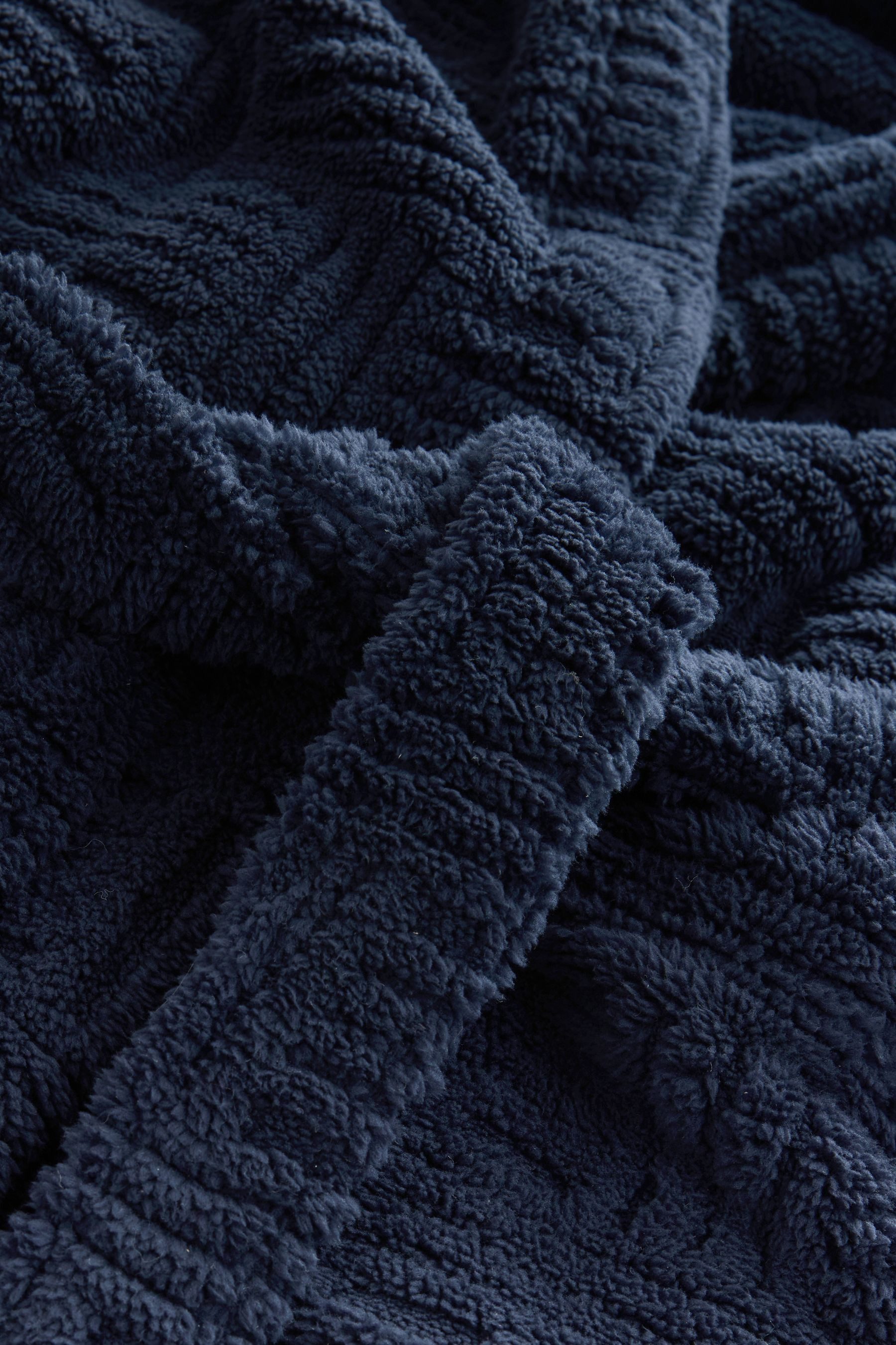 Next Herrenbademantel Morgenmantel aus Borg mit Schnittmuster, Polyester (recycelt)