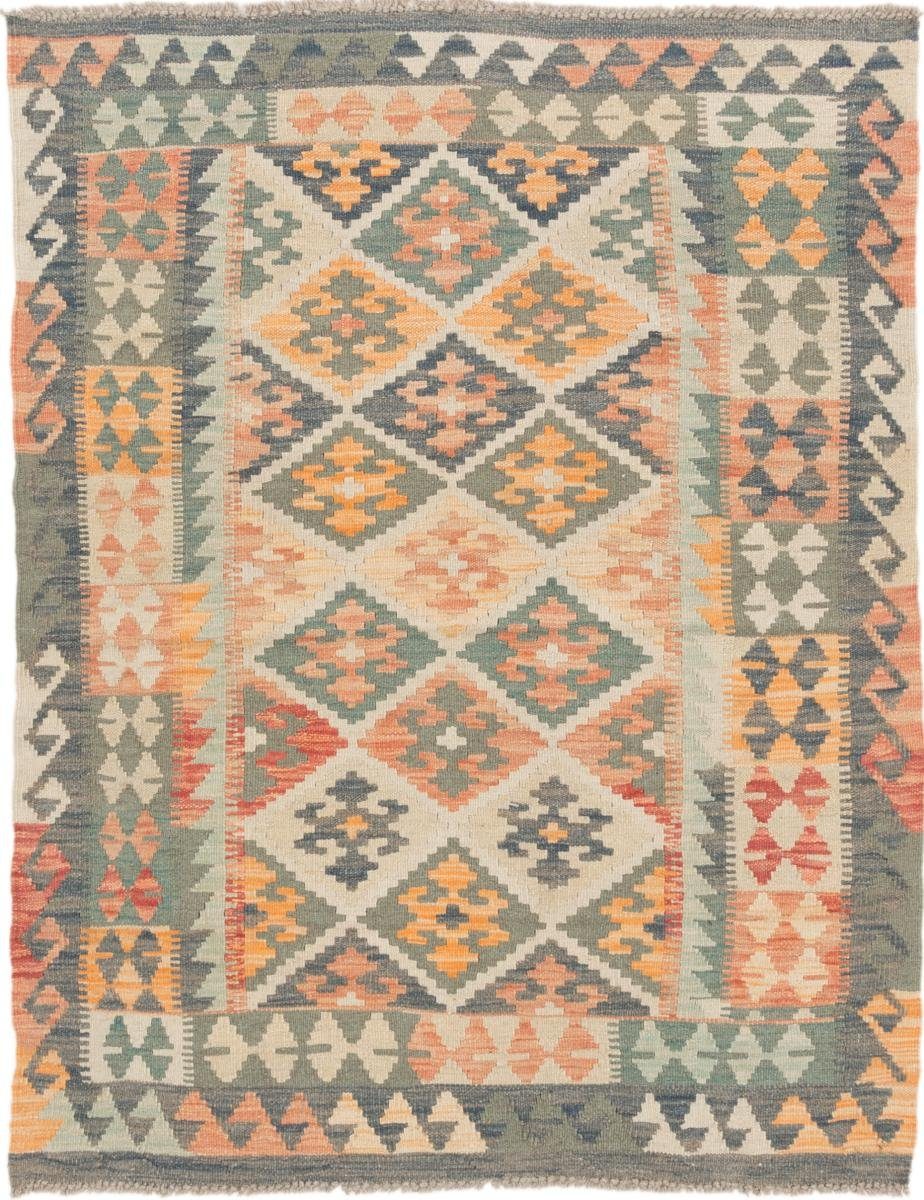 Orientteppich Kelim Afghan Höhe: Nain 110x144 rechteckig, 3 Trading, mm Orientteppich, Handgewebter