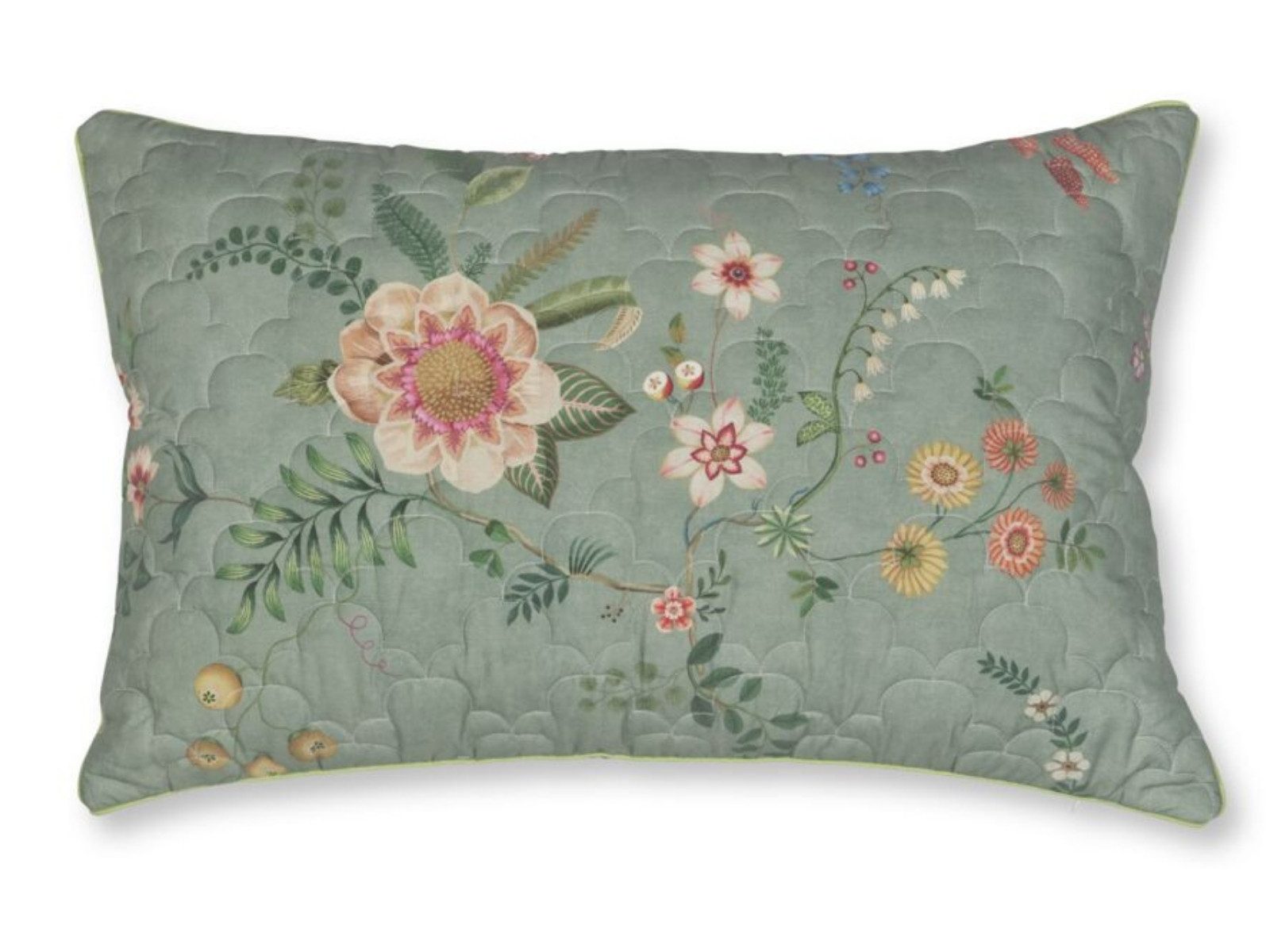 PiP Studio Dekokissen Everbloom Kissen rechteckig grün 45x70cm (1 Stück)