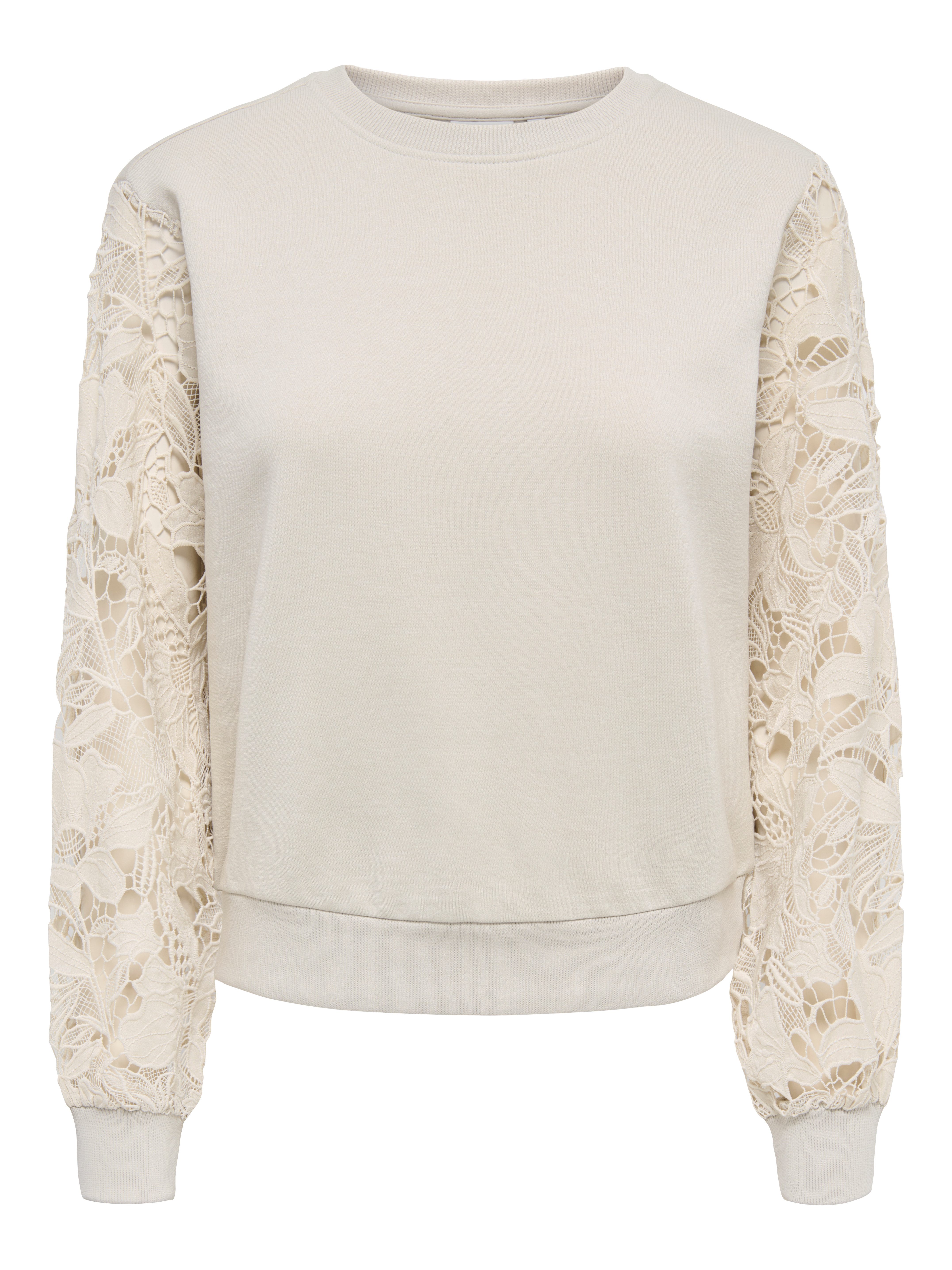 ONLY Sweatshirt ONLSTILLA L/S LACE SLEEVES CS SWT Baumwollmischung, regular fit – Bild 5 von 5