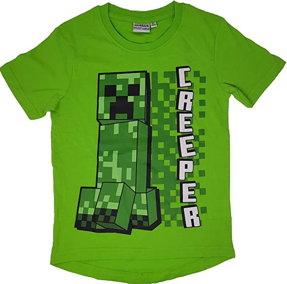 Grün Minecraft T-Shirt 12 Green Minecraft Minecraft Creeper 8 Jahre Logo Druck T-Shirt T-Shirt 10 6
