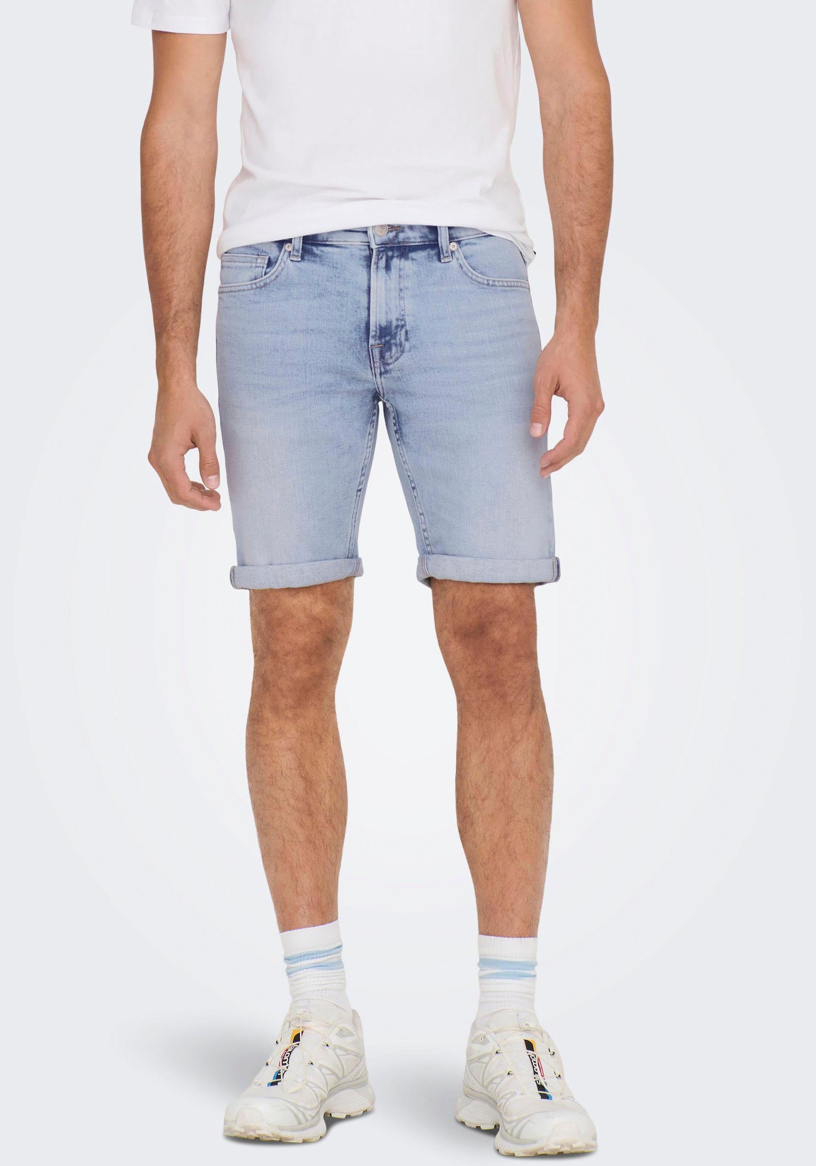ONLY & SONS Jeansshorts ONSPLY LIGHT BLUE 5189 SHORTS DNM NOOS Light Blue Denim