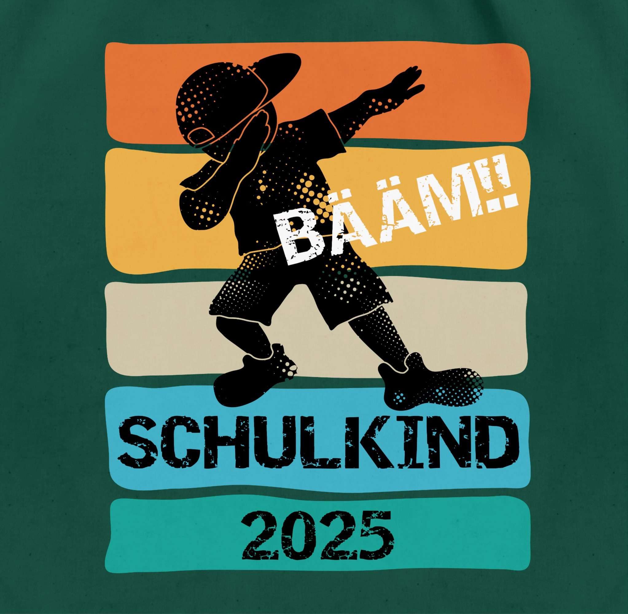 Shirtracer Turnbeutel Bääm! Schulkind 2025, Schulanfang & Einschulung Geschenk Turnbeutel