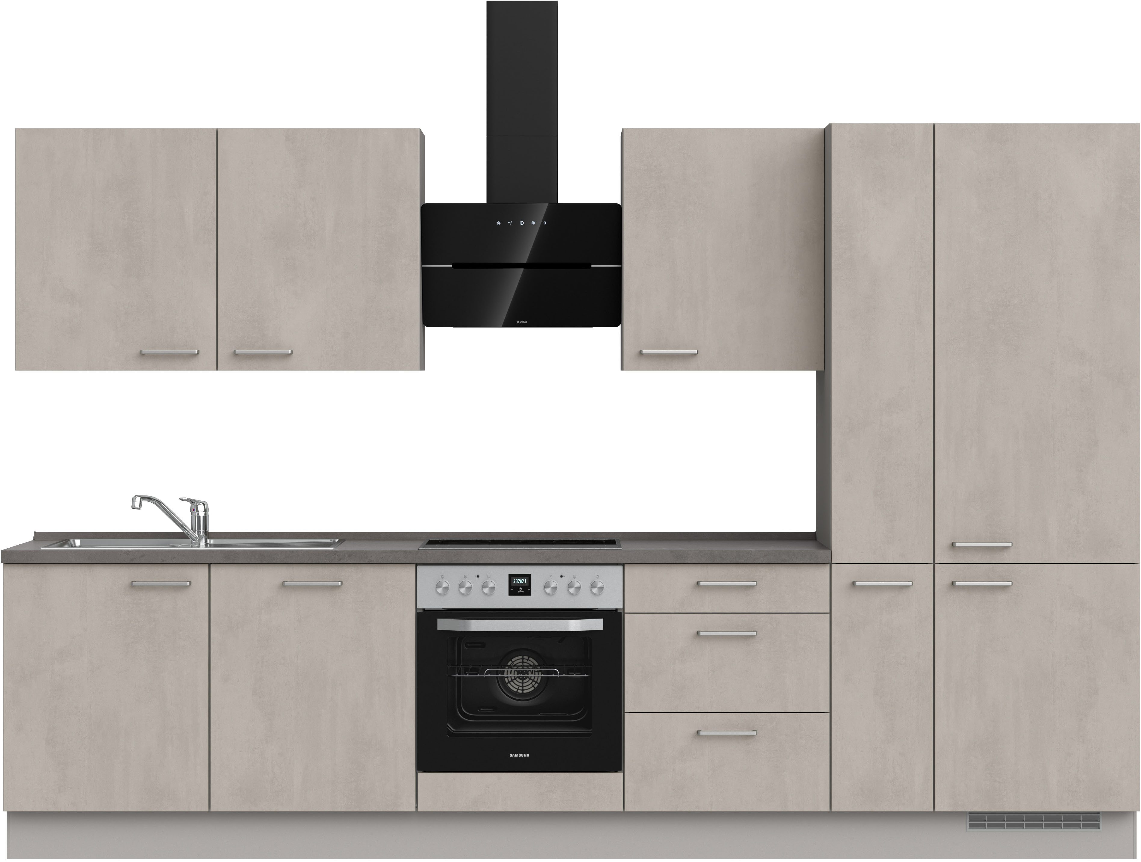 Front: betongrau Nachbildung | Korpus: steingrau