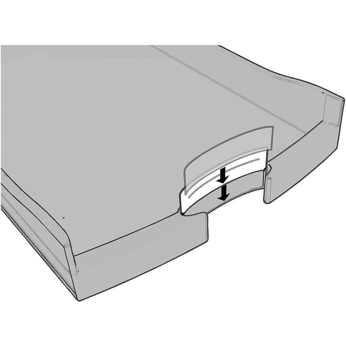 HAN Schubladenbox Impuls, mit offen, 4 lichtgrau stapelbar Schubladen