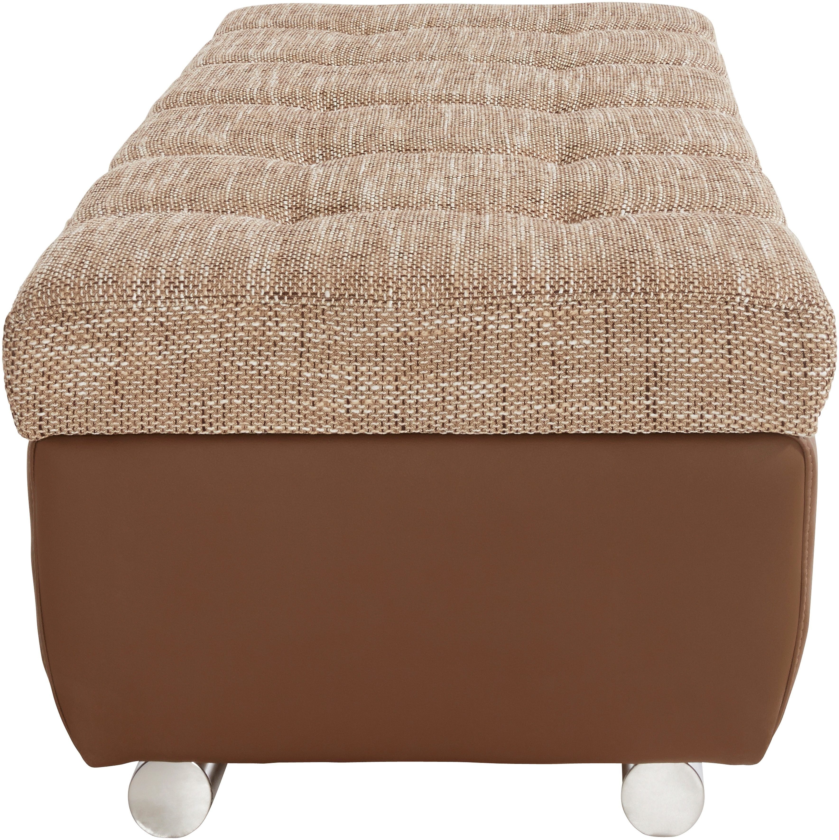 DOMO collection Hocker TREVISO XXL: 161x60x41 cm, mit Stauraum, auch in Cord, passend zur Serie, moderne Steppung