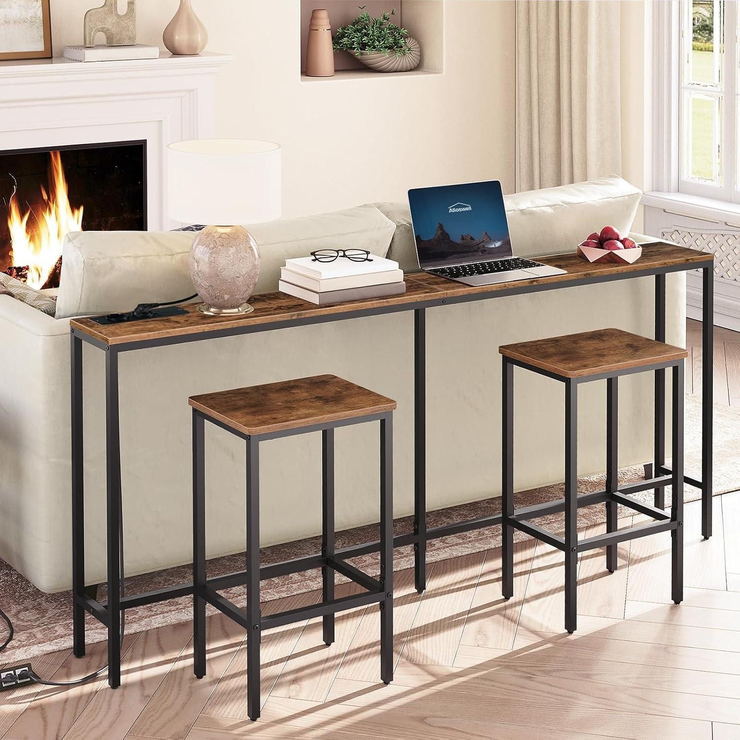 LuxusKollektion Konsolentisch Konsolentisch mit Ladestation 180 cm schmal U günstig online kaufen