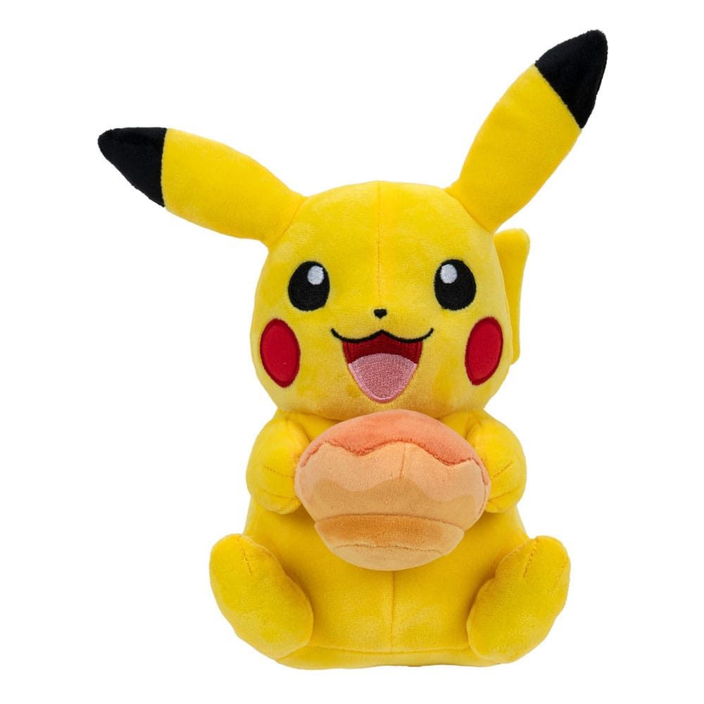 Jazwares Plüschfigur Pokémon Pikachu with Pecha Poké Puff (Orange) Accy (20 cm)