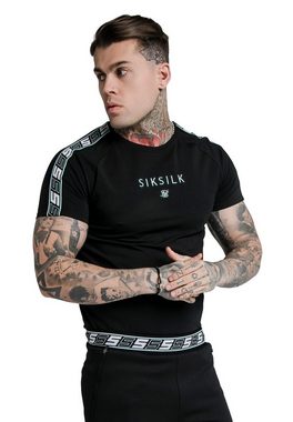 Siksilk T-Shirt SikSilk T-Shirt S/S RAGLAN EXHIBIT GYM TEE SS17226 Black Schwarz