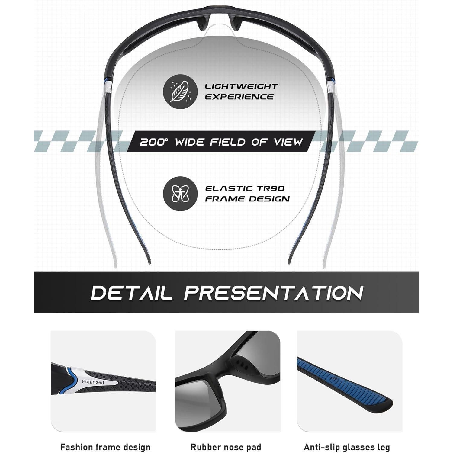 LuxusKollektion Pilotenbrille Sonnenbrille polarisiert Herren Damen Pilotenform TR90 (1-St) – Bild 5 von 5