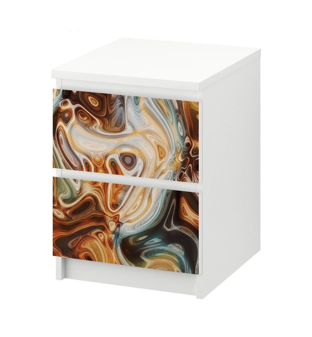 MyMaxxi Möbelfolie Kommodenaufkleber Malm Abstraktes Muster bunt Klebefolie Möbelfolie, (Abstraktes Muster bunt, 1St.}, Ein Aufkleber je Schublade), Selbstklebend