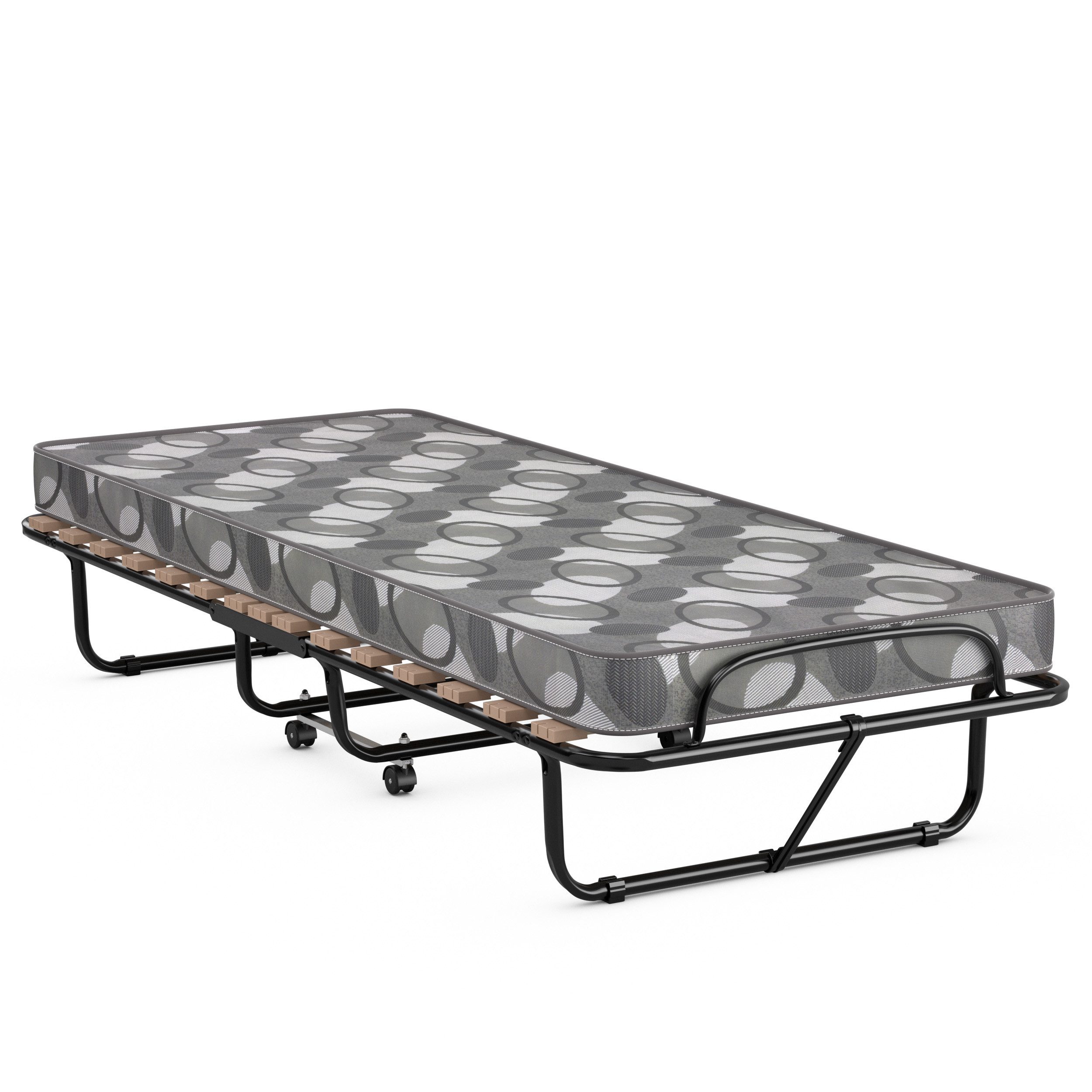 COSTWAY Gästebett klappbar 80x190cm auf Rädern, mit Matratze, bis 130kg günstig online kaufen