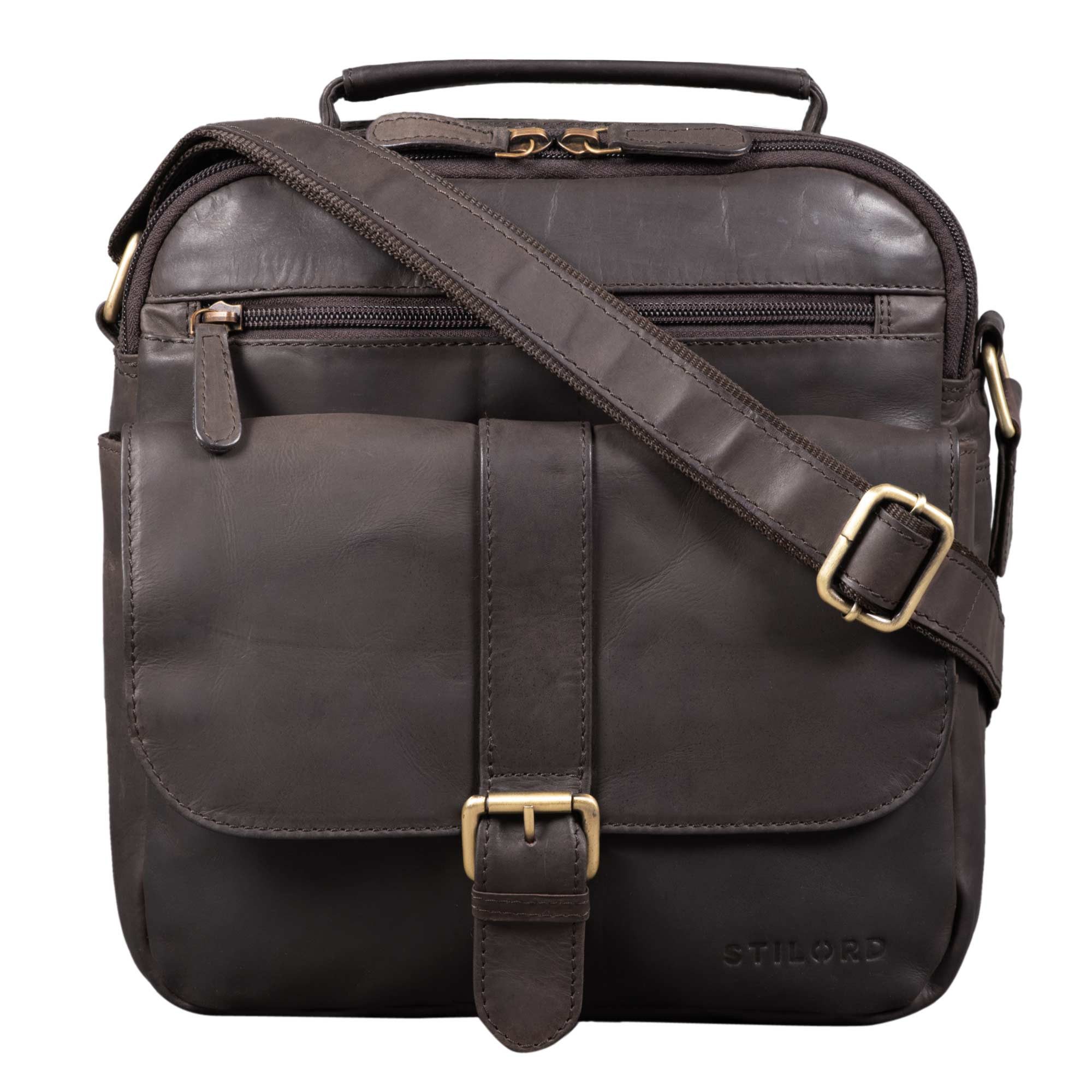 STILORD Schultertasche "Ricardo" Vintage Leder Umhängetasche Herren