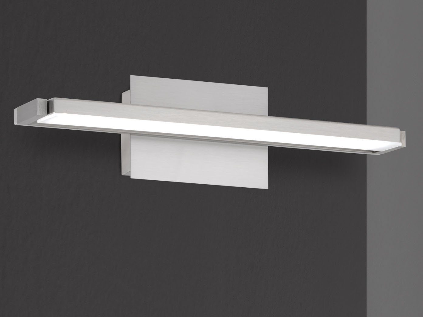 FISCHER & HONSEL LED Wandleuchte, dimmbar, LED fest integriert, Lichtfarbe Warmweiß-Neutralweiß einstellbar, 2er SET 40cm lang mit Schalter & schwenkbar Updown Wand-Montage Innen