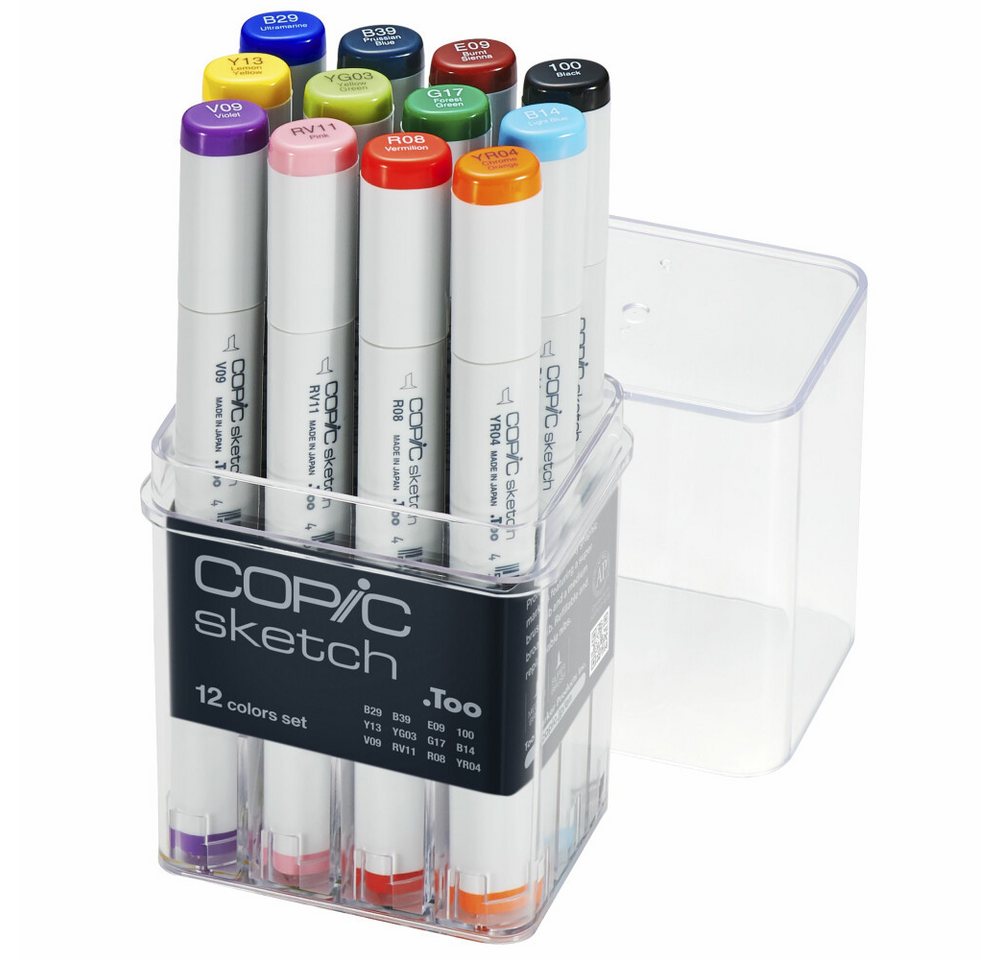 Thumbnail - COPIC Marker Sketch Set 12St - hochwertige Marker für Künstler., (1-tlg)