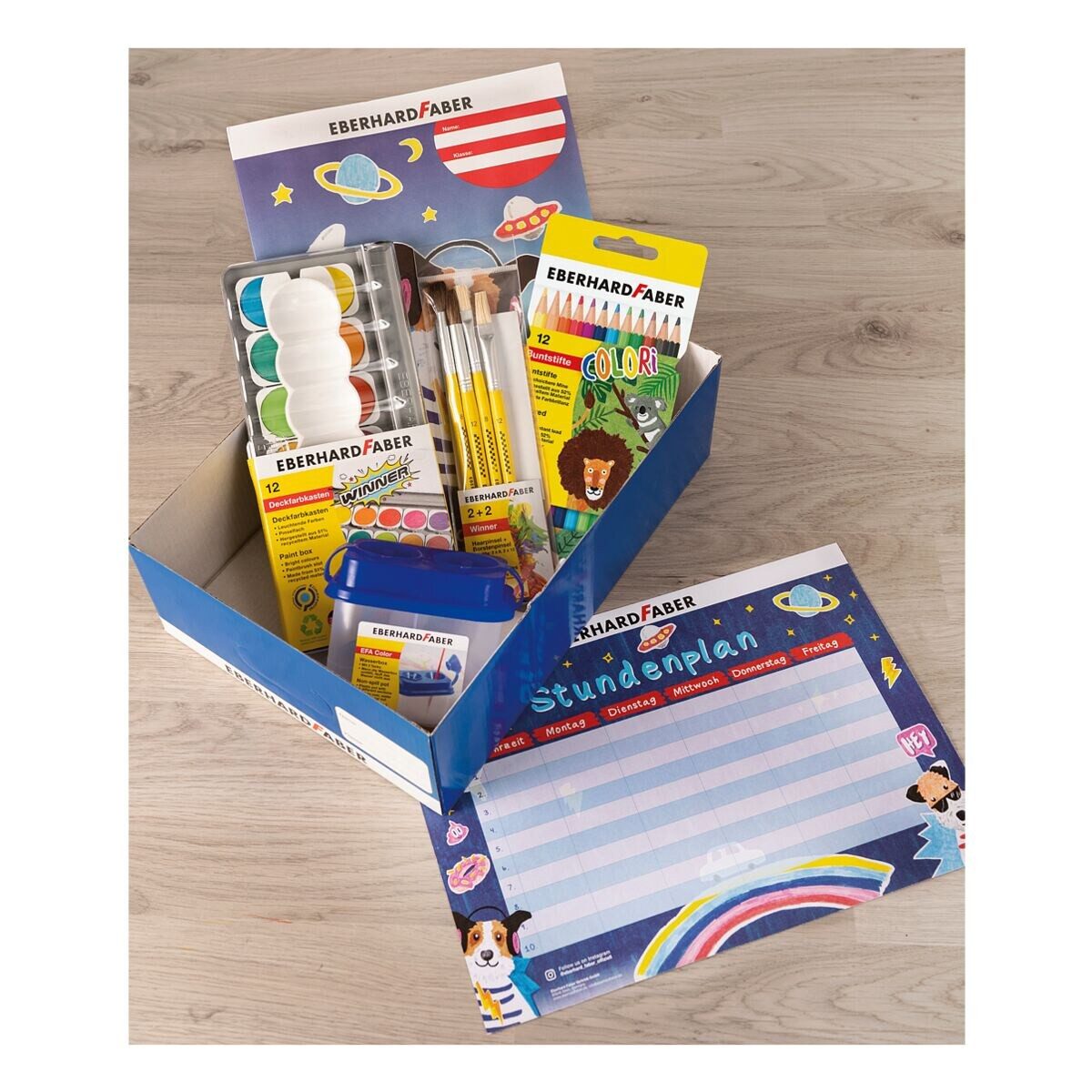 Eberhard Faber Zeichenkasten Eberhard Faber Schulstarter Box – Set für Schulanfänger