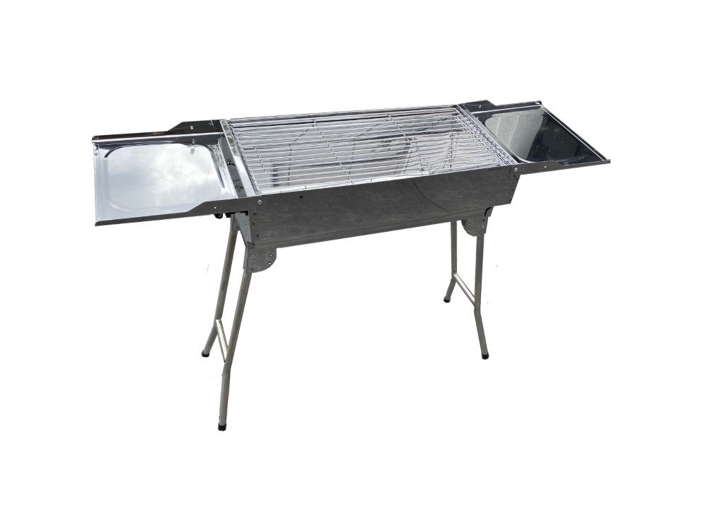 walexo Holzkohlegrill Mangal (ohne 14 Spieße aus Edelstahl mit Holzgriff)