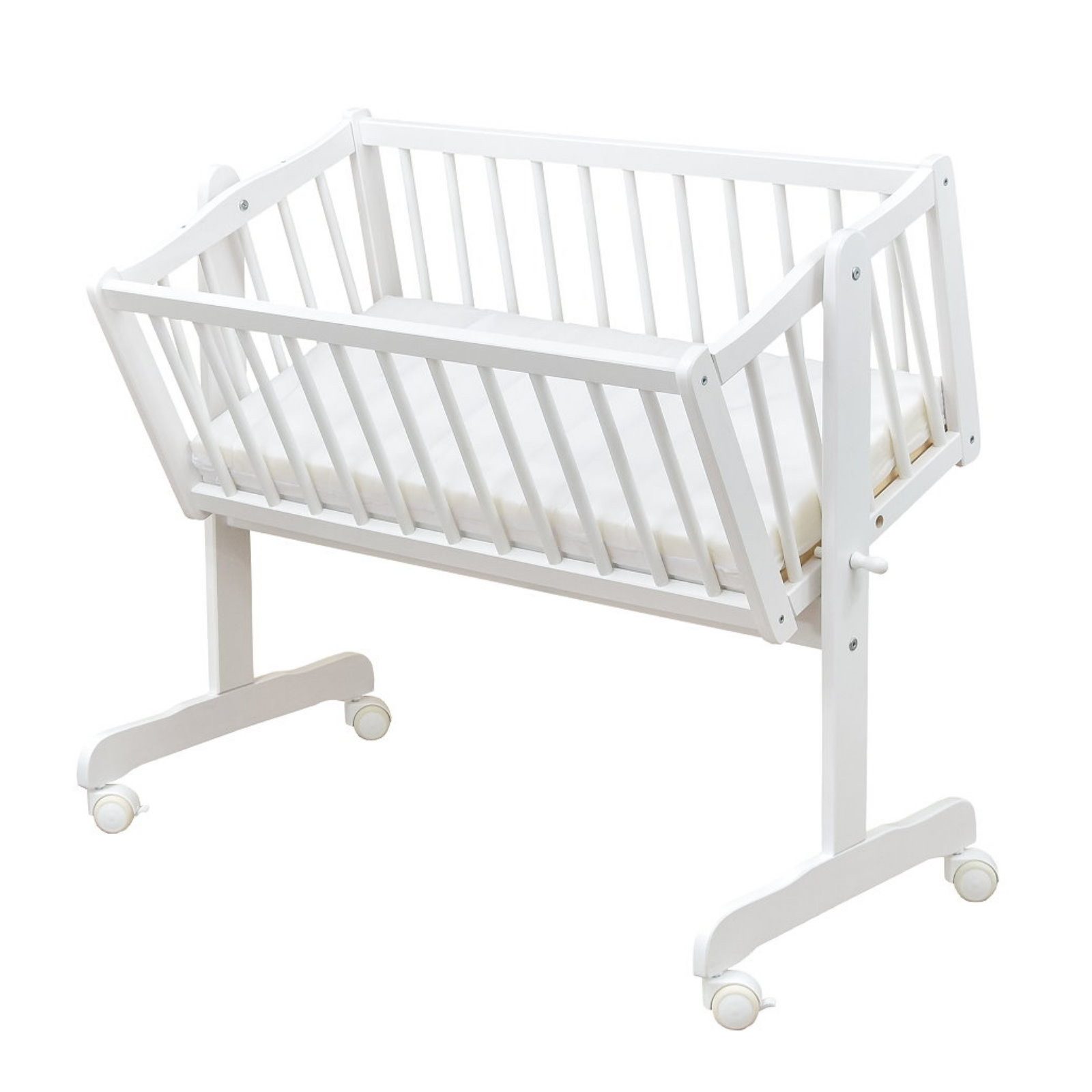 Baby-Delux Babybett Stubenwagen, Babywiege Schaukelwiege 90x40 cm Weiss mit günstig online kaufen