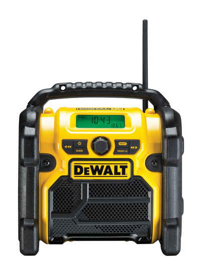 DeWalt DCR020-QW Akku und Netz Kompakt-Radio mit DAB+ Baustellenradio (Ladegerät & Akku nicht im Lieferumfang enthalten)
