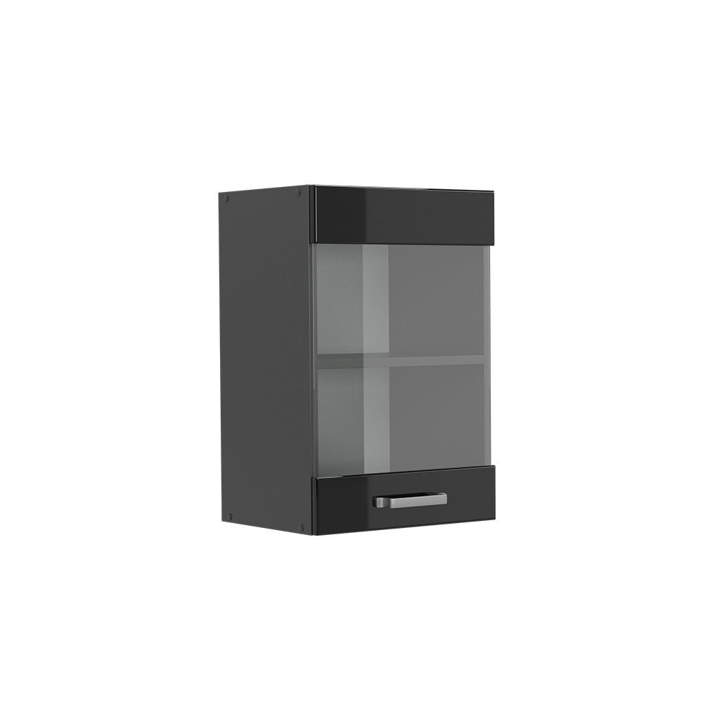 Vicco Glashängeschrank R-Line, Schwarz Hochglanz/Anthrazit, 40 günstig online kaufen