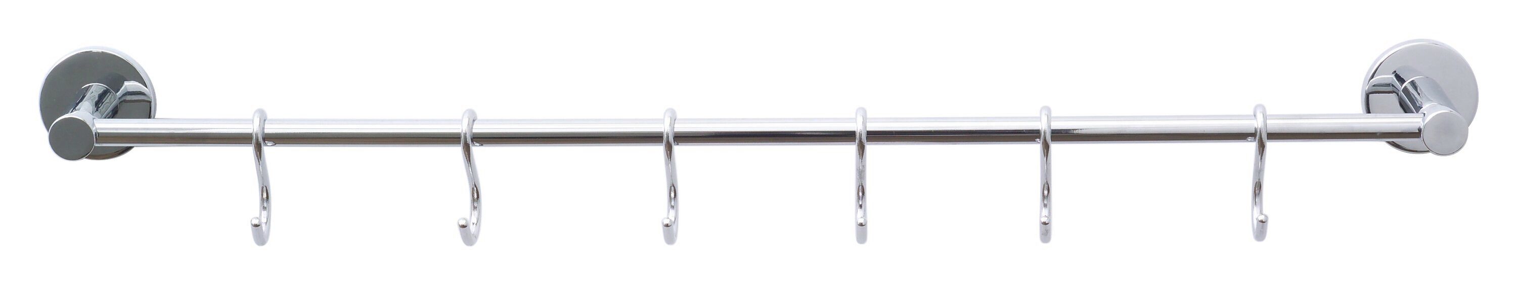 tesa Handtuchhaken 1x tesa LOXX Küchenleiste, Wandmontage, Gäste-WC, Badezimmer, (Komplett-Set, 2-St., inkl. Klebelösung), chrom 4,5 cm : 53,5 cm : 4,3 cm