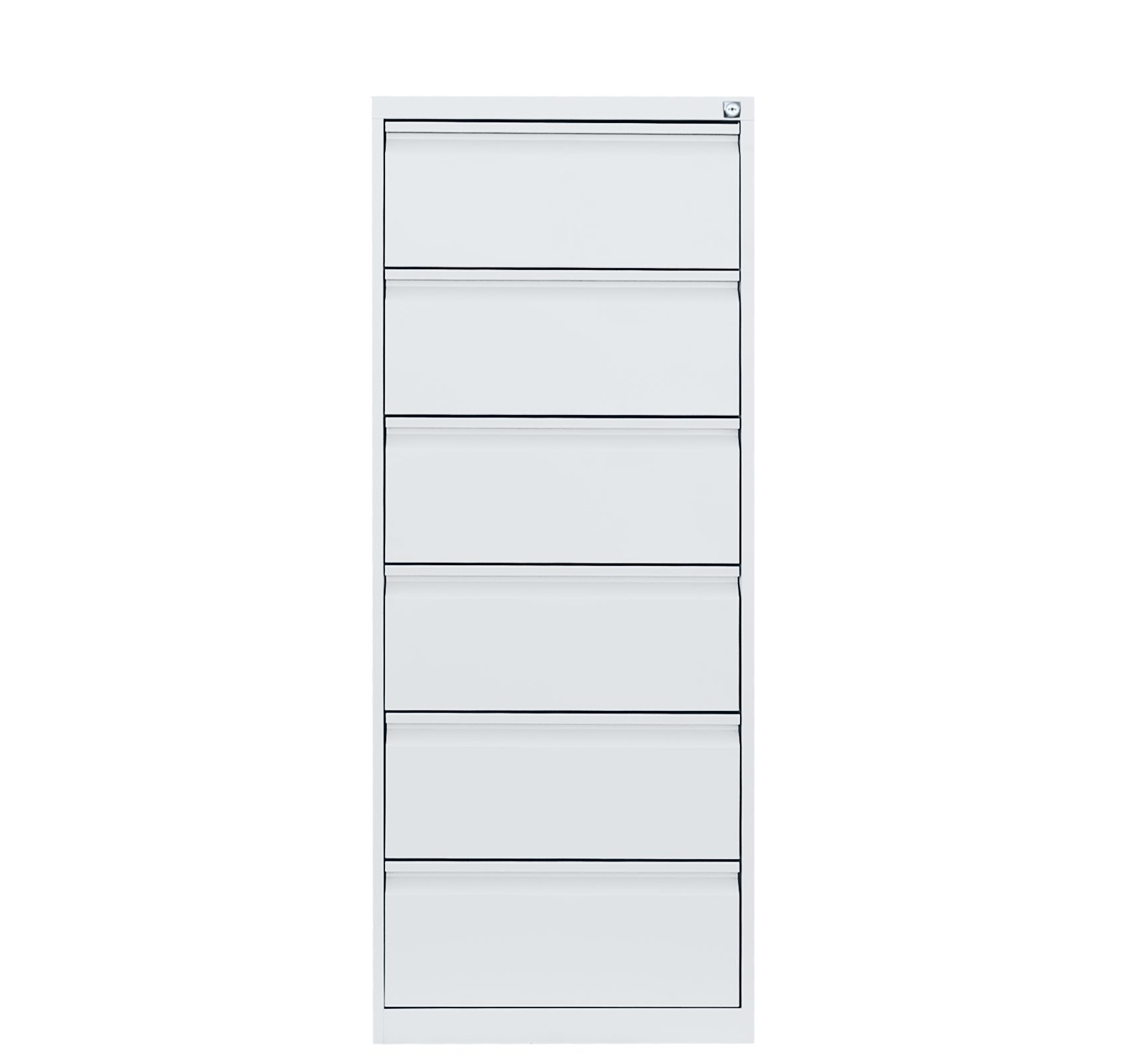 Steelboxx Karteikasten Karteikartenschrank DIN A5 zweibahnig 6 Schubladen Weiß (1 St), Komplett verschweißt und montiert - keine Montage erforderlich