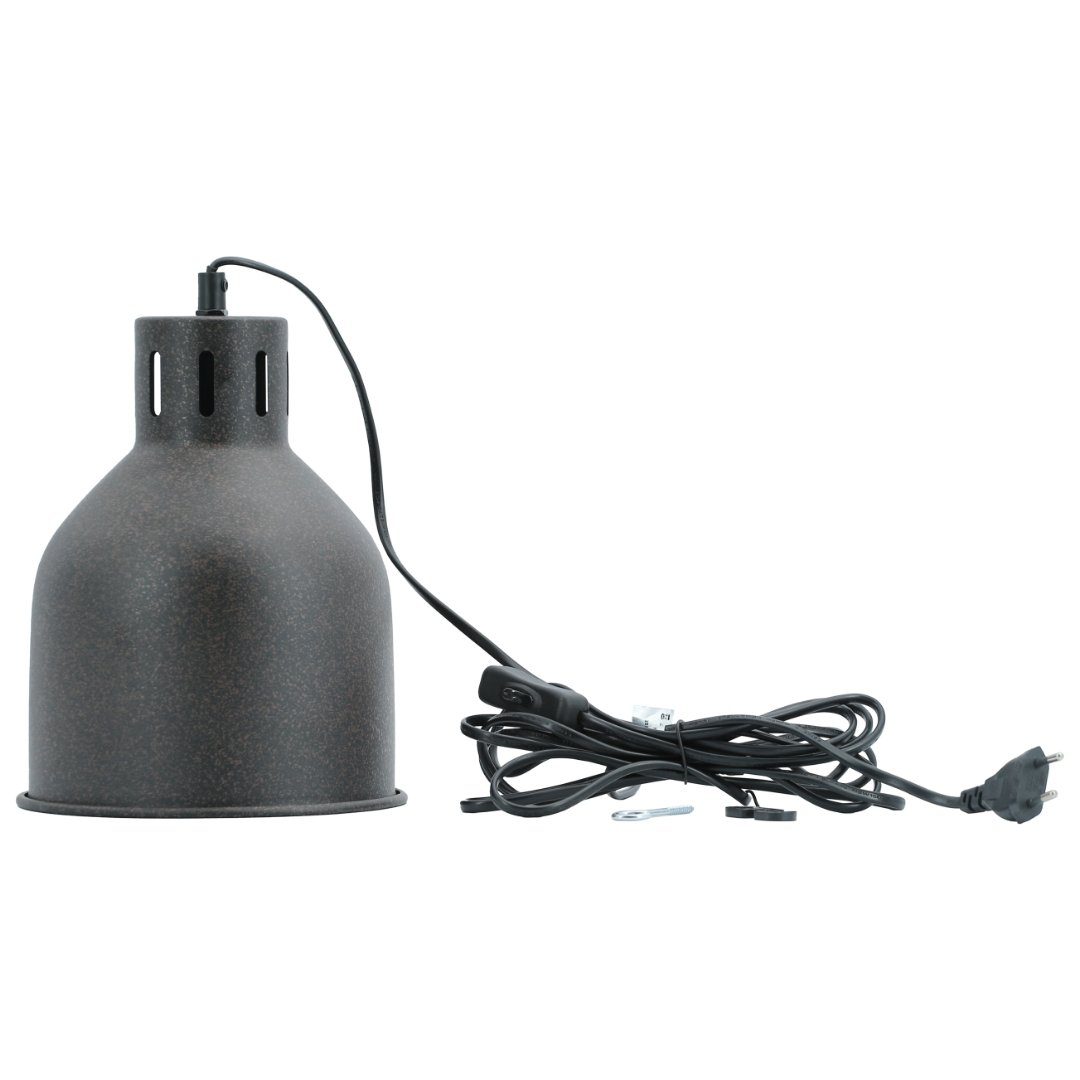 PARUS Pflanzenlampe Zubehör, ohne Leuchtmittel, 4 Meter Kabel, Venso EcoSolutions E27 SAGA Lampenschirm Rostfarben, LED Pflanzenlampe