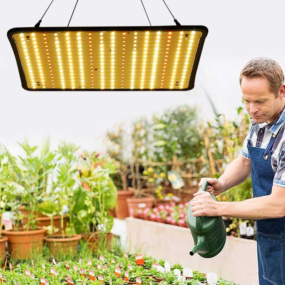 Rosnek Pflanzenlampe Volles Spektrum, 256LEDs, Gewächshaus Indoor-Gemüse  Blumen, LED Pflanze wachsen Lichter