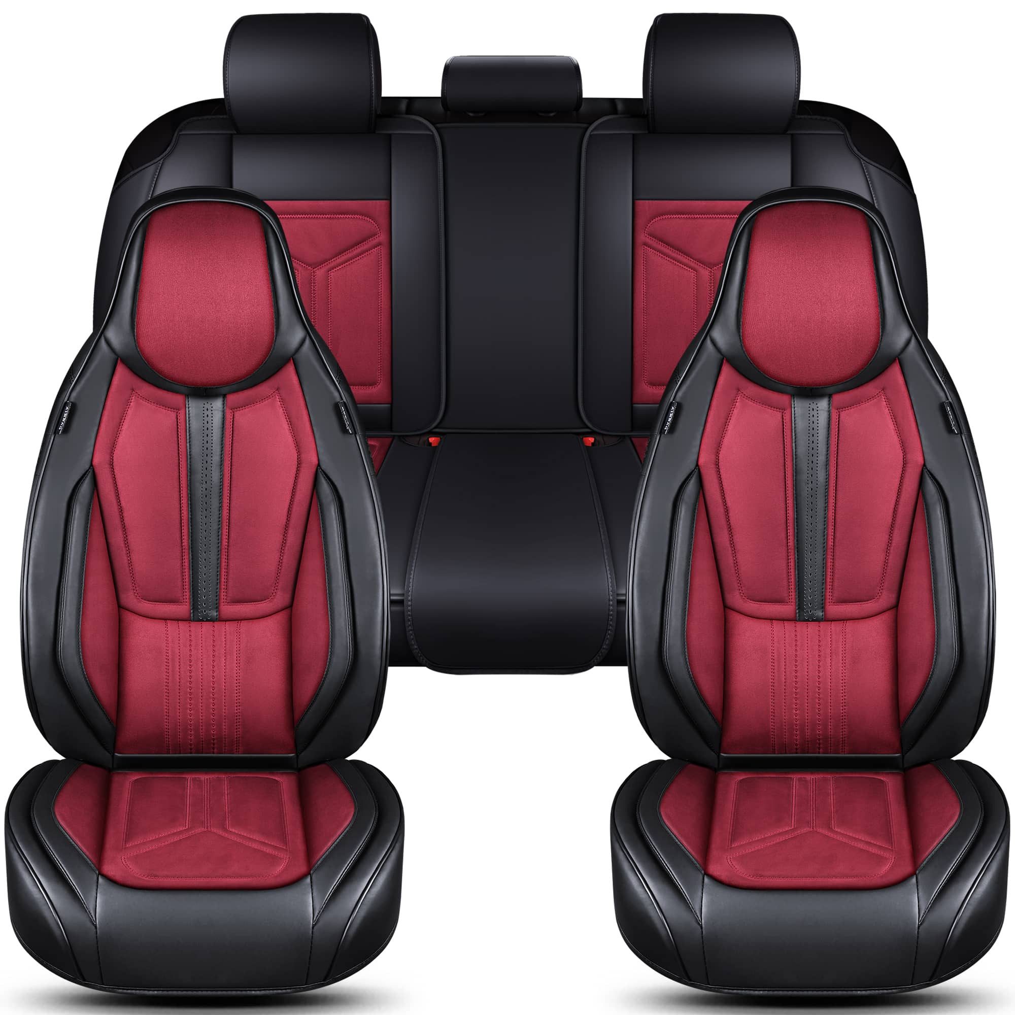 BREMER SITZBEZÜGE Autositzbezug für Volvo V40 Typ M Bj 2012-19 (FS2), Set, Komplettset Vorne und Hinten, in Schwarz/Rot