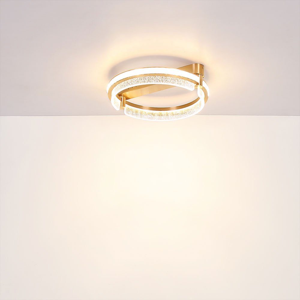 Globo LED Deckenlampe gold Kristalllampe Deckenleuchte Fernbedienung dimmbar Deckenleuchte
