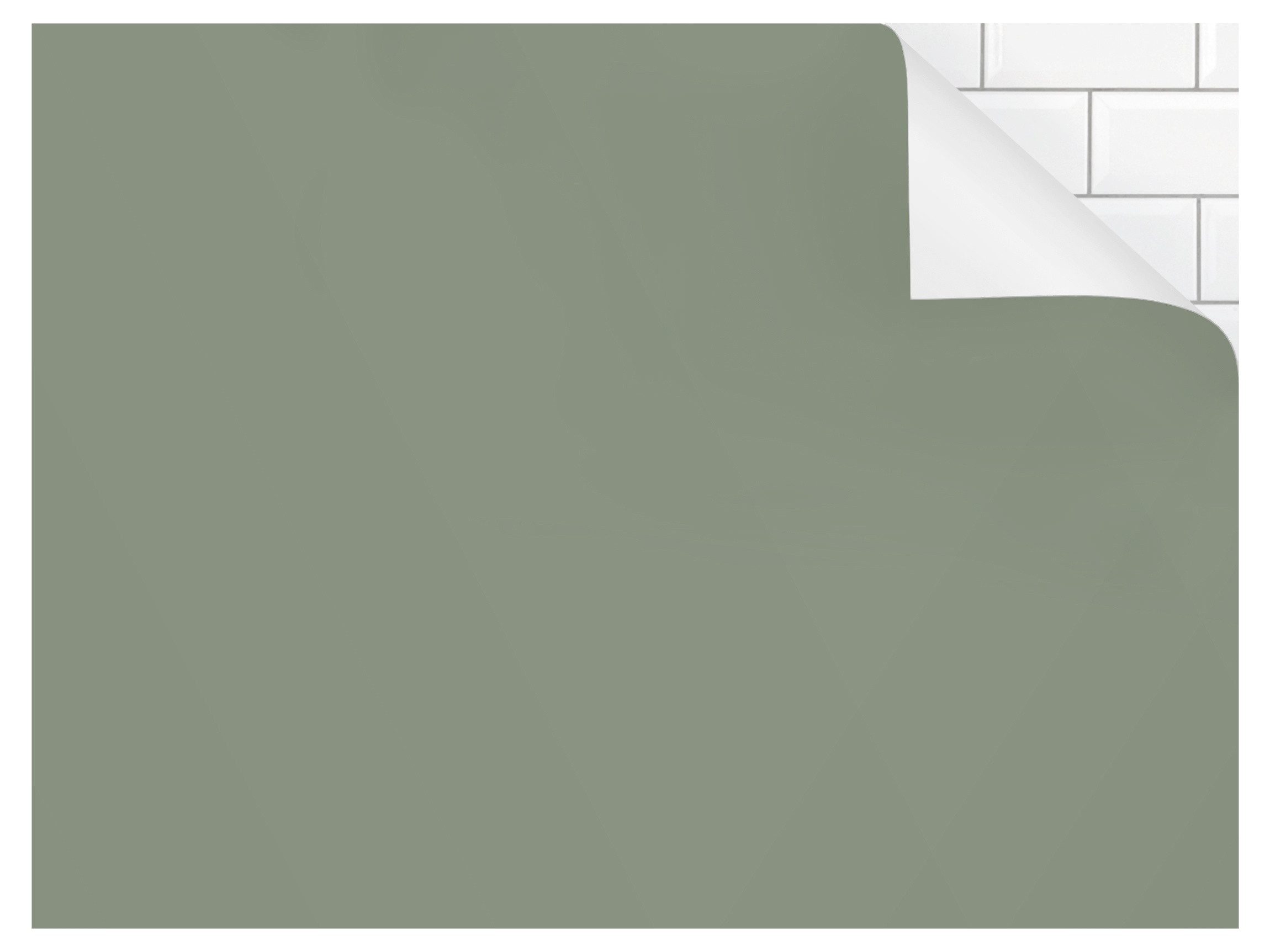 Bilderdepot24 Badrückwand grün fugenlose Wandverkleidung Bad Unifarben, (Hartfolie matt » Selbstklebend SMART 0,35 mm), wasserfestes Wandpaneel Sane Sage