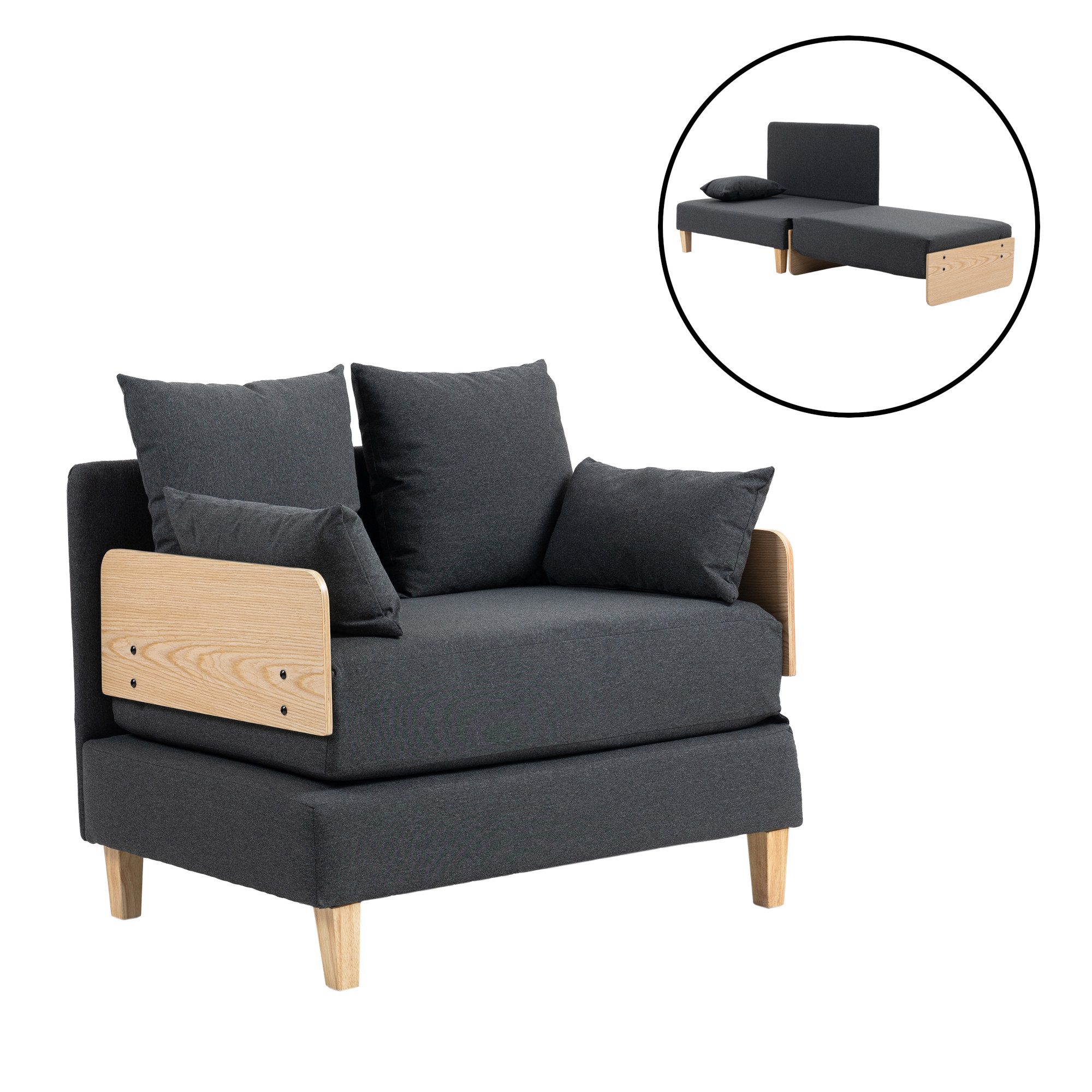 en.casa Schlafsofa, »Seinlus« aufklappbar 81 x günstig online kaufen