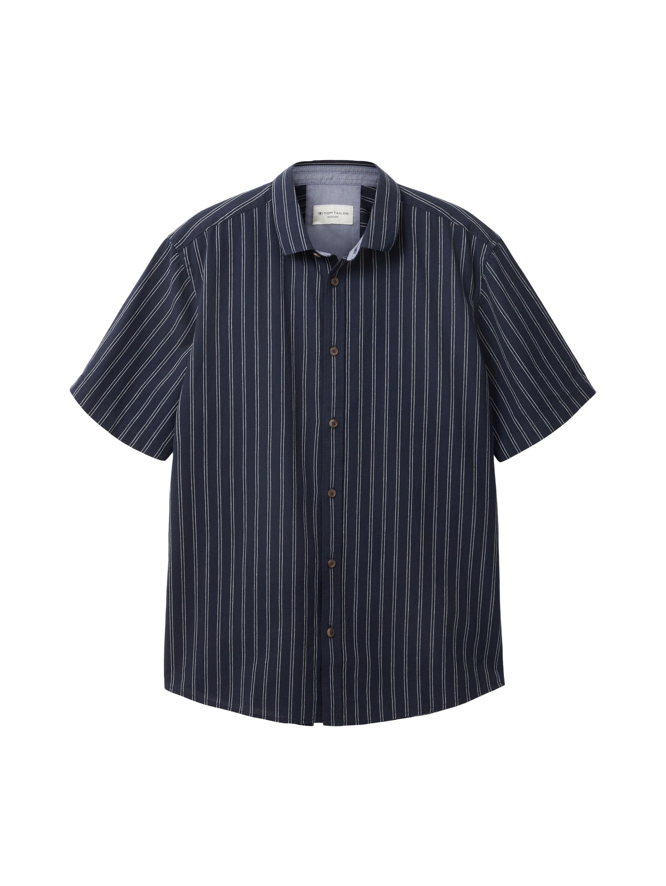 TOM TAILOR Kurzarmshirt navy stripe