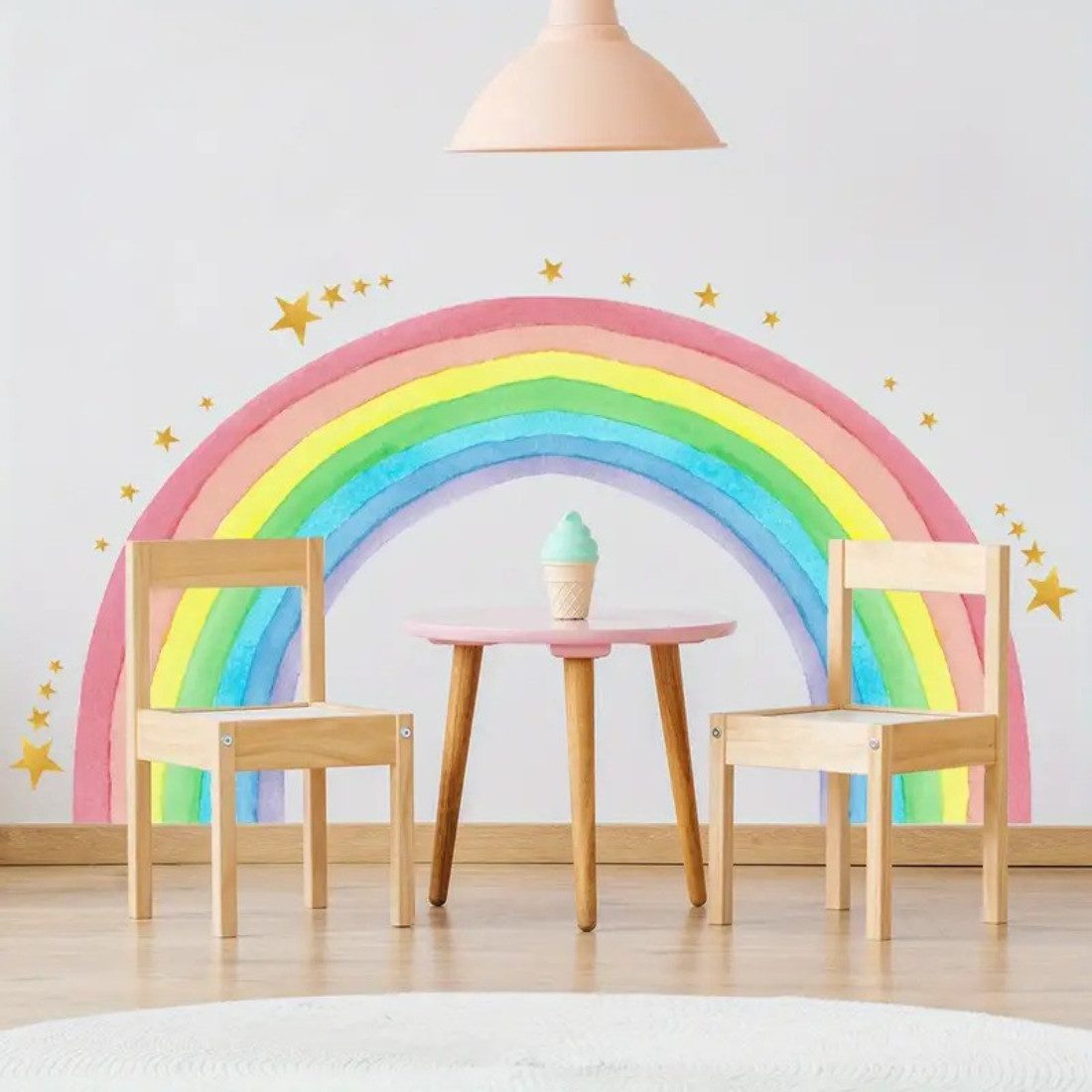 Montegoni Wandtattoo Wandtattoo XXL Regenbogen Sterne günstig online kaufen