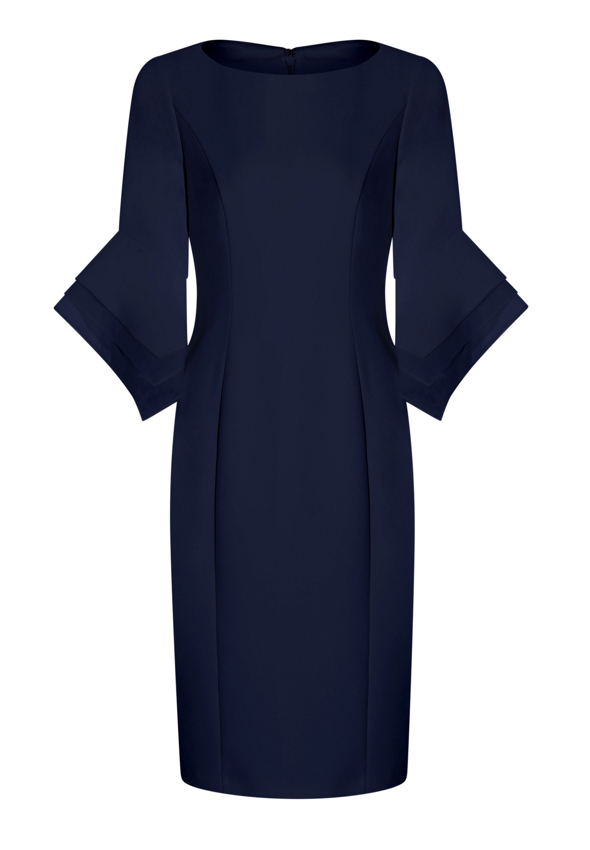 Adrianna Papell Cocktailkleid Knit Crepe Tiered Sleeve Dress Tailliert, fig günstig online kaufen