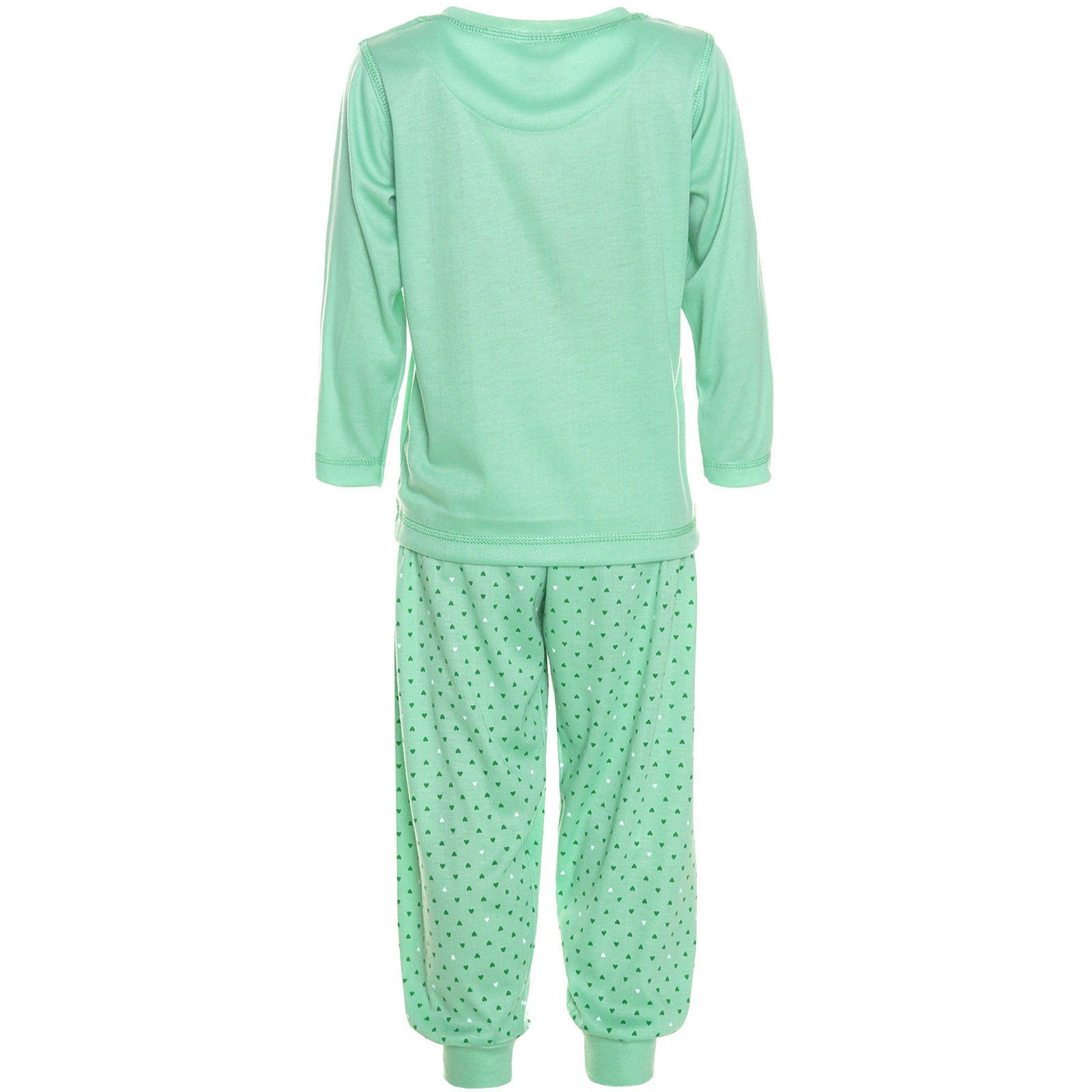 Mädchen Fashion Grün Schlafanzug, 2tlg. Langer Girls M189 Schlafanzug