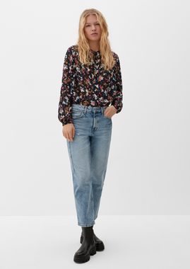 s.Oliver 7/8-Jeans Cropped-Jeans Karolin / Regular Fit / High Rise / Straight Leg Waschung, Destroyes, Ziernaht