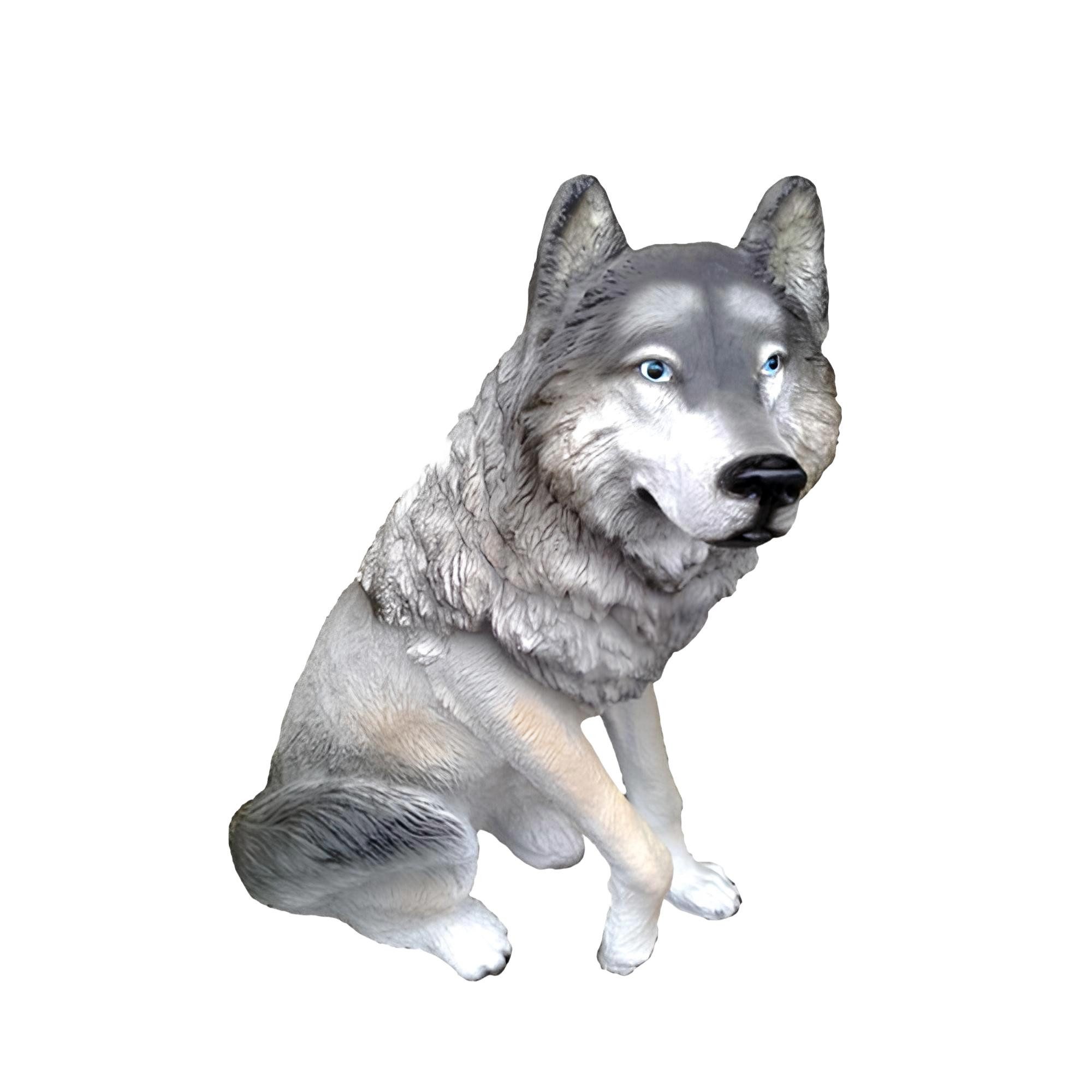JVmoebel Tierfigur Wolf Garten Tierfigur aus hochwertigem Material für Garten-Deko (Skulptur A247-60cm), Made in Europa