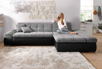 DOMO collection Ecksofa Moric Schlafsofa B/T/H 300/172/80 cm, viele Bezugsarten, auch in Cord, XXL-Format, wahlweise auch mit Bettfunktion und Armverstellung