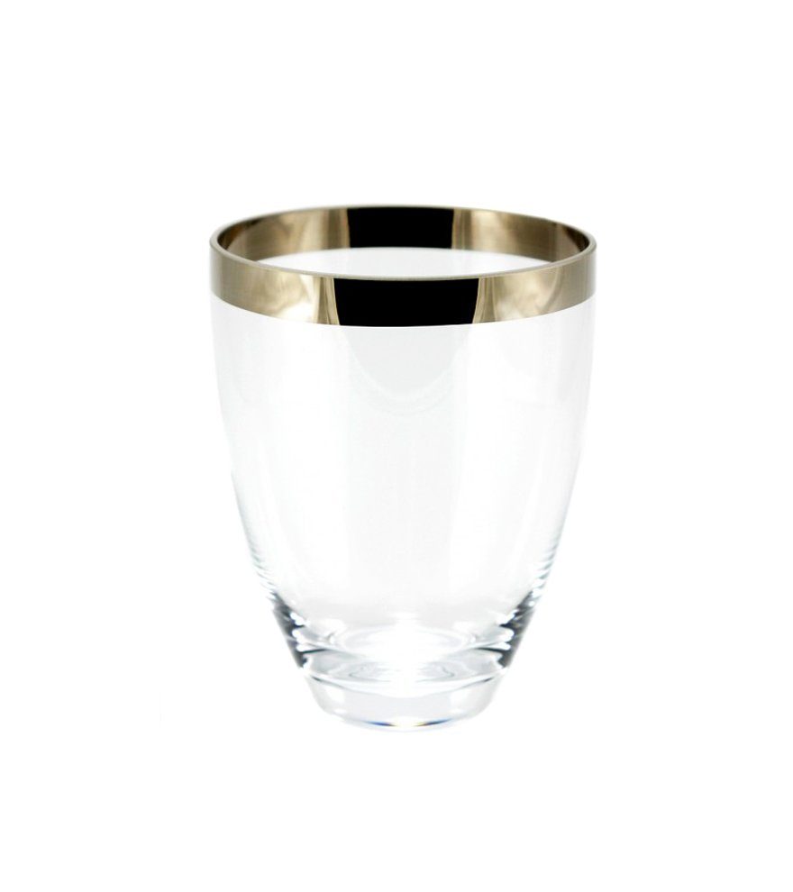 Brillibrum Tischvase Vase Blumenvase Glas Platinrand 16 cm 21 cm 24 cm Platin Tischvase. € 49,00